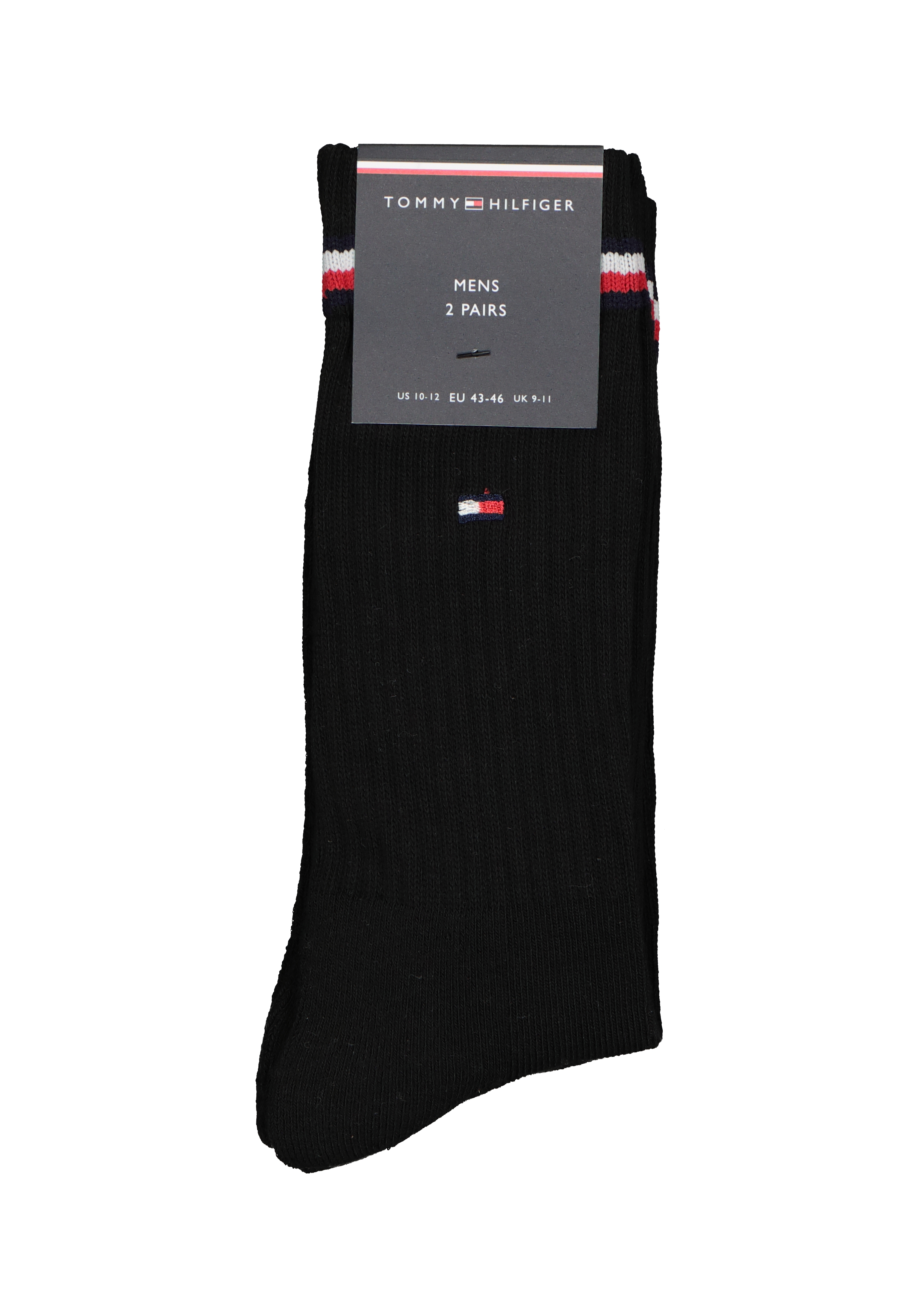 Tommy Hilfiger Iconic Sport Socks (2-pack), heren sportsokken katoen, zwart