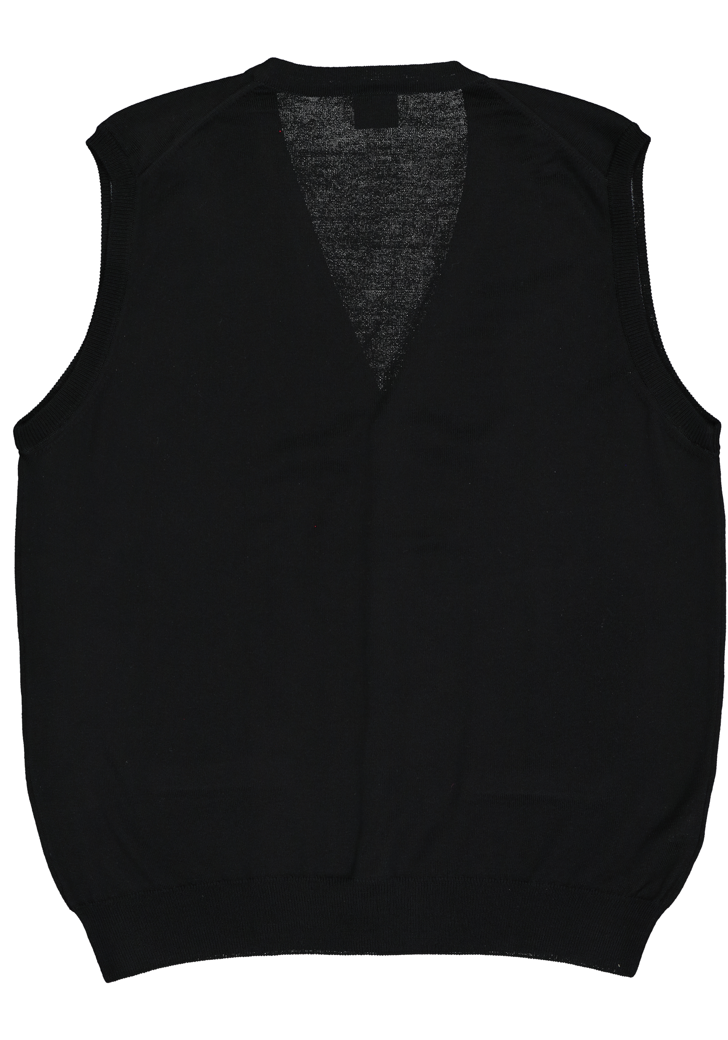 OLYMP modern fit mouwloos vest wol, V-hals, zwart