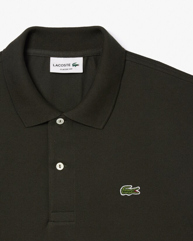 Lacoste Classic Fit polo lange mouw, diep donkergroen