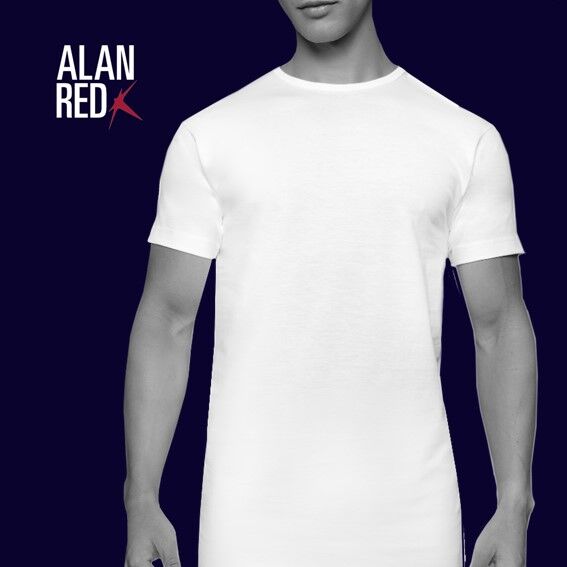 ALAN RED T-shirts Derby extra lang (2-pack), O-hals, zwart