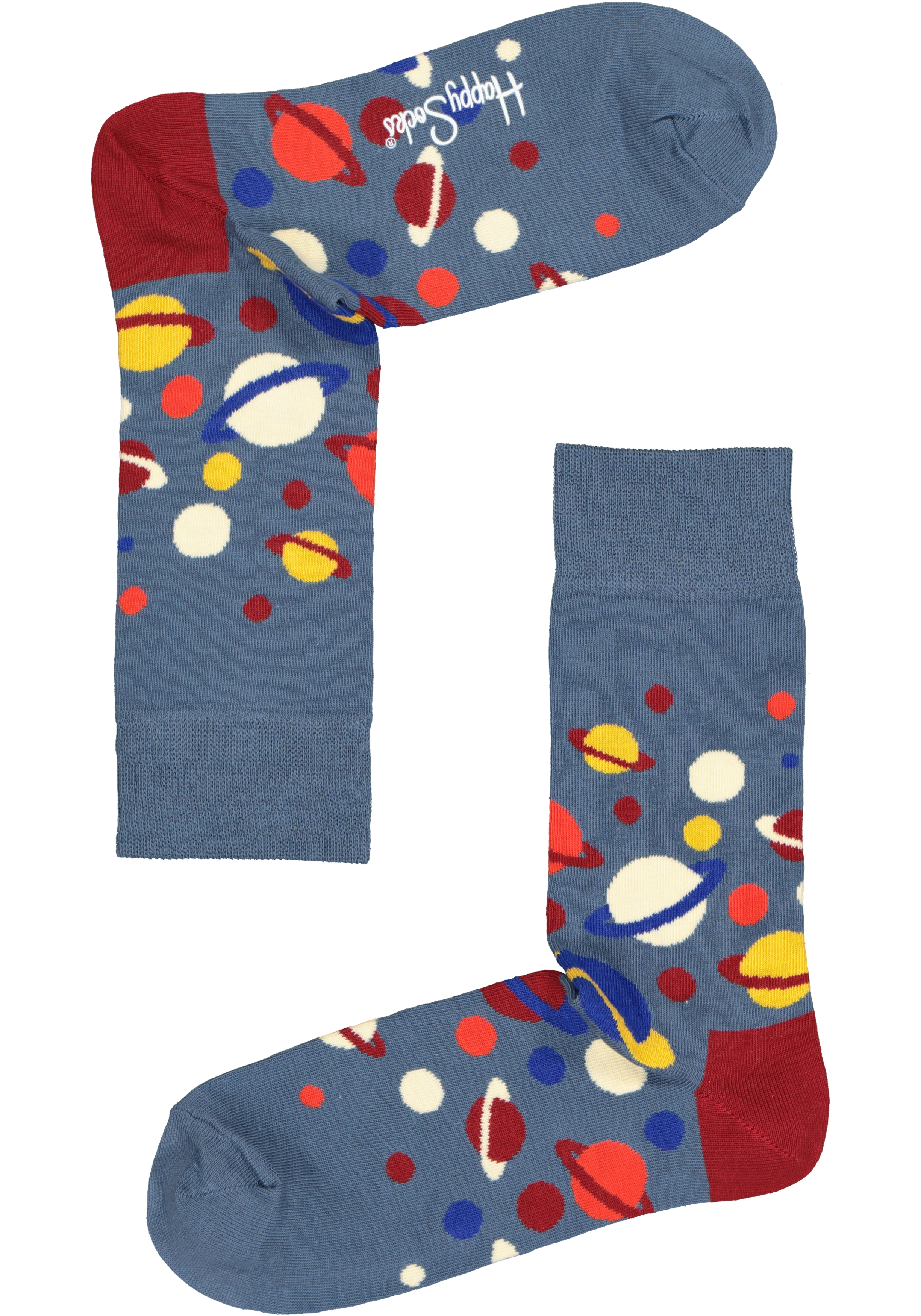 Happy Socks The Milky Way Sock, planeten in het blauw