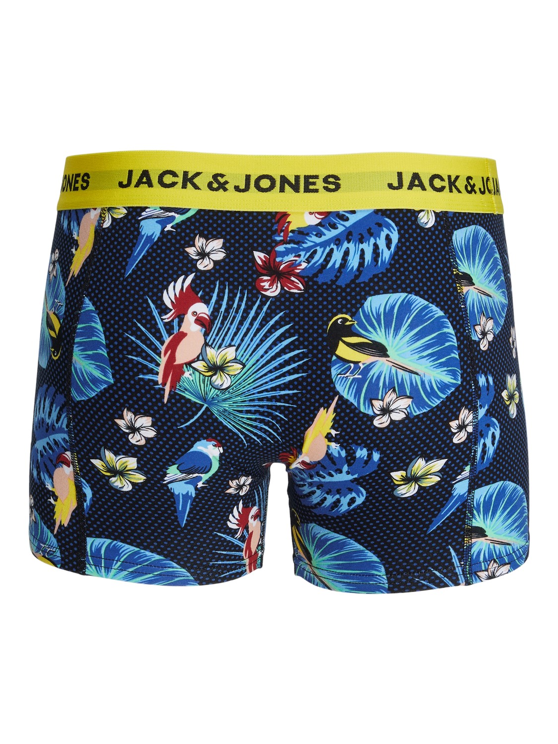 JACK & JONES Jacflower bird trunks (3-pack), heren boxers normale lengte, blauw en zwart