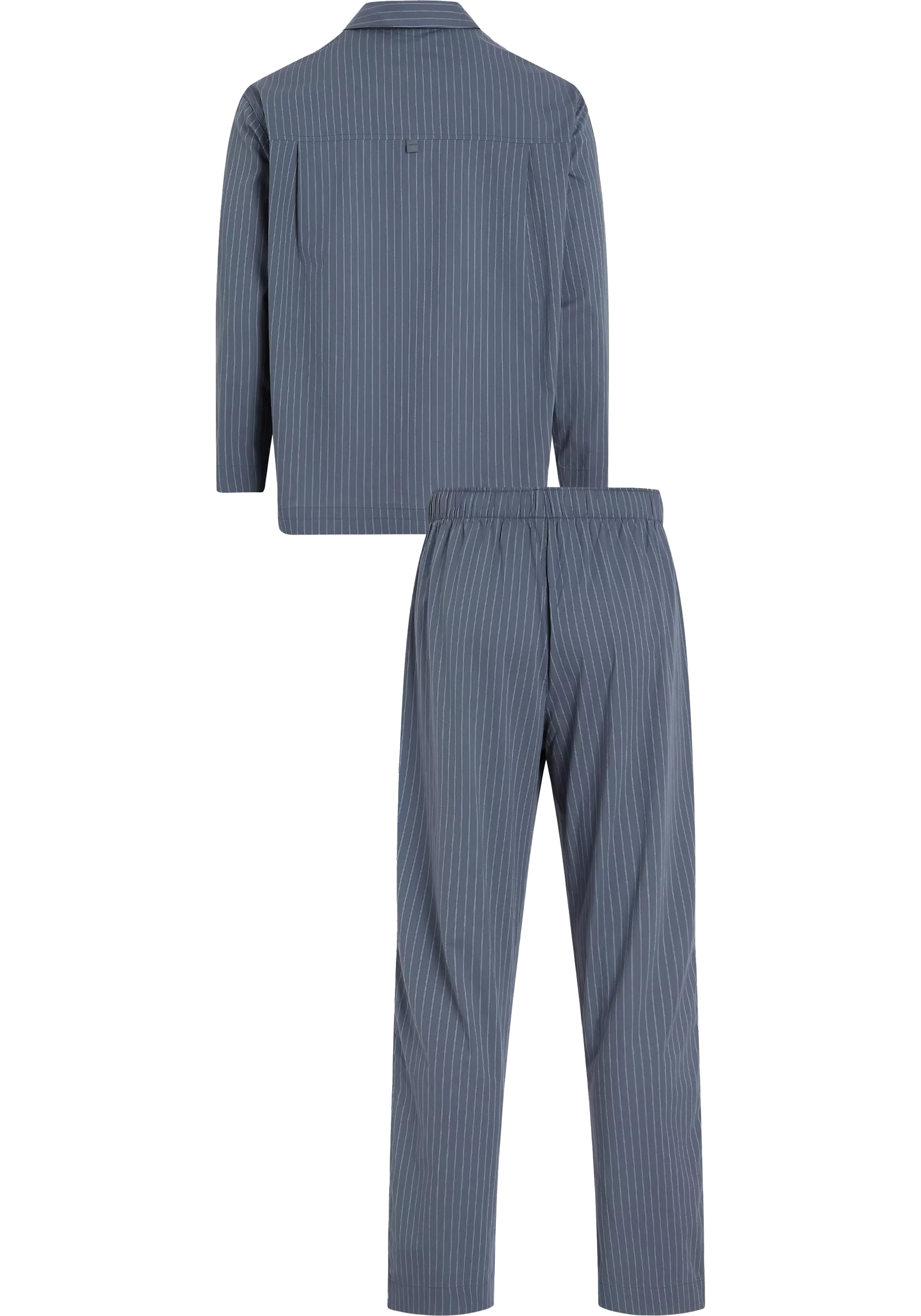 Calvin Klein heren pyjama met knoopjes, middenblauw gestreept