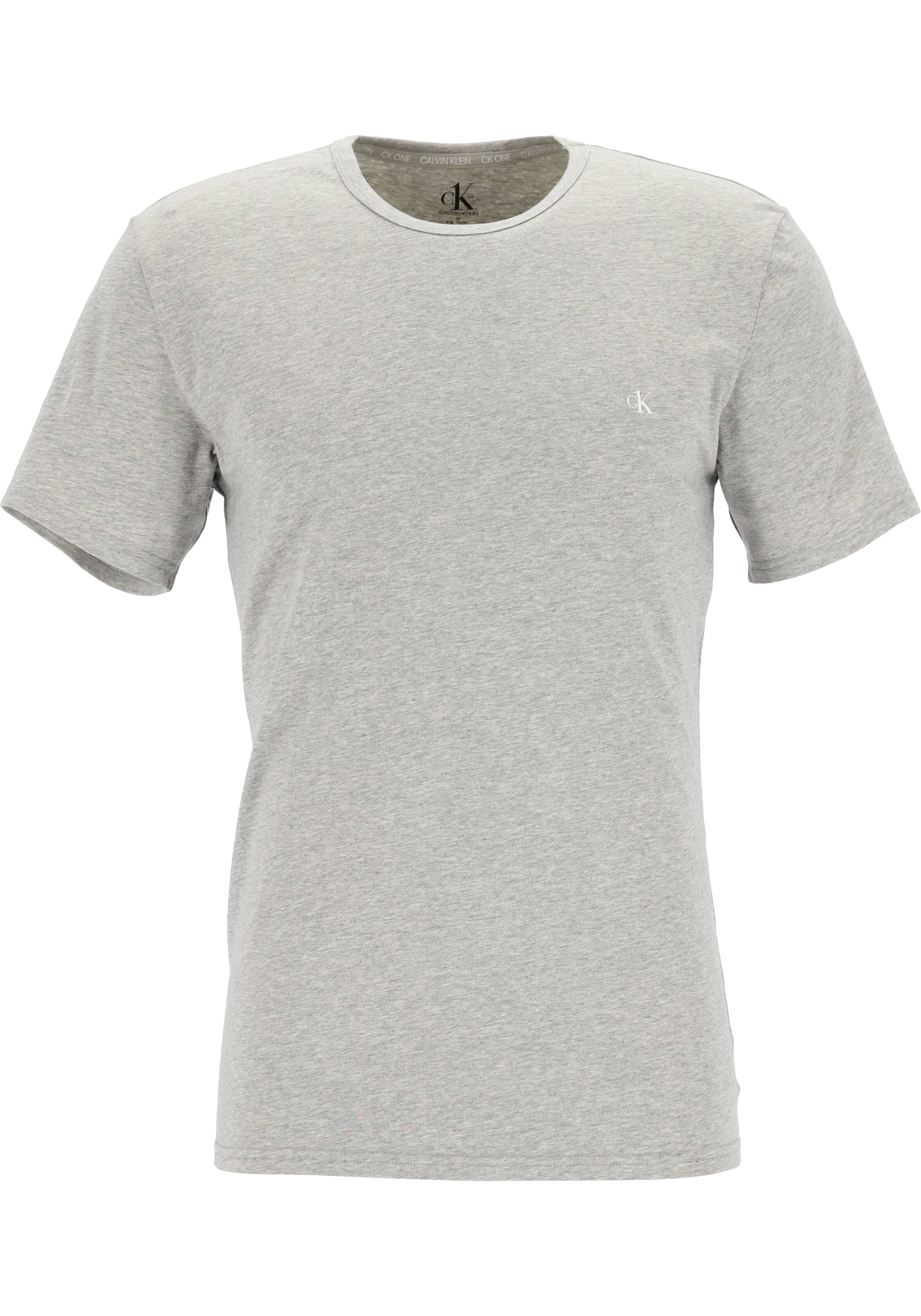 Calvin Klein CK ONE cotton crew neck T-shirts (2-pack), heren T-shirts O-hals, zwart en grijs melange