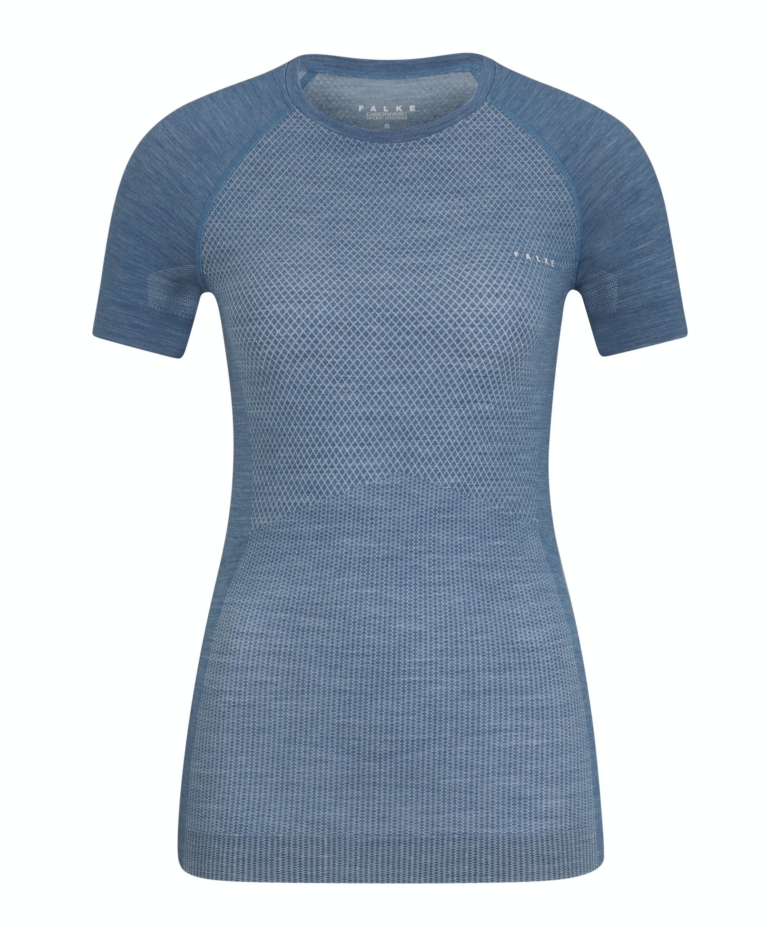 FALKE dames T-shirt Wool-Tech Light, thermoshirt, blauw (capitain)