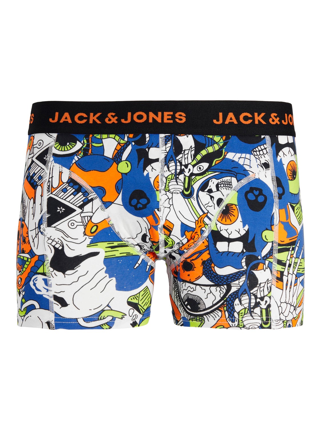 JACK & JONES Jacspace skull trunk (1-pack), heren boxer normale lengte, zwart