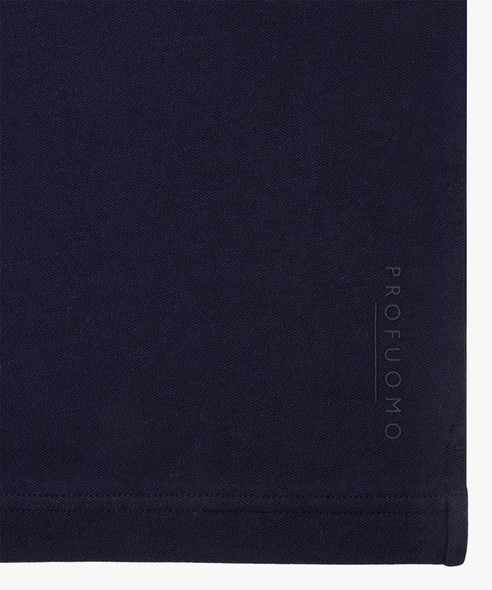 Profuomo slim fit heren polo, navy blauw