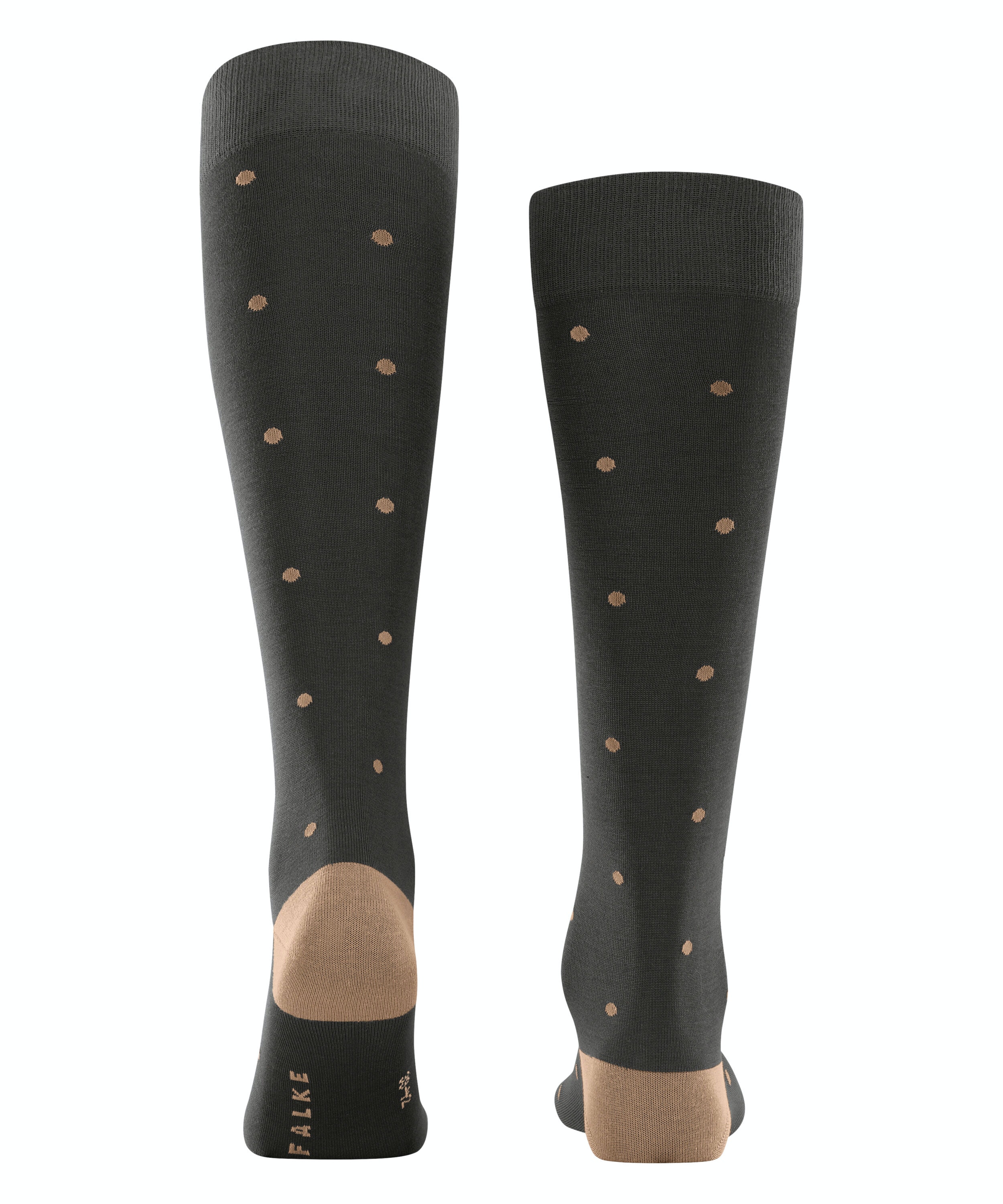 FALKE Dot heren kniekousen, bruin (brown)