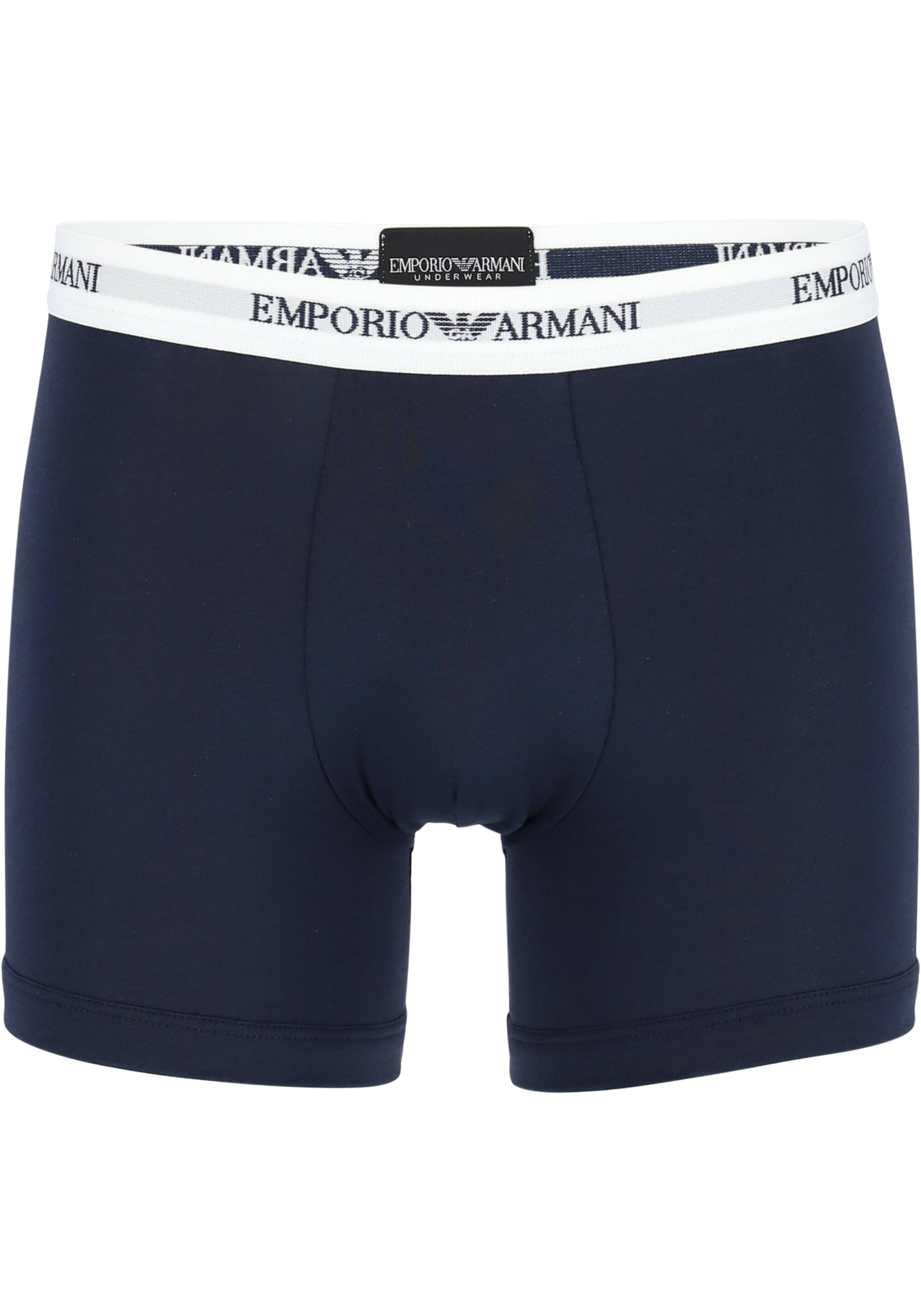 Emporio Armani Boxers Essential Core (2-pack), heren boxers normale lengte, blauw en wit