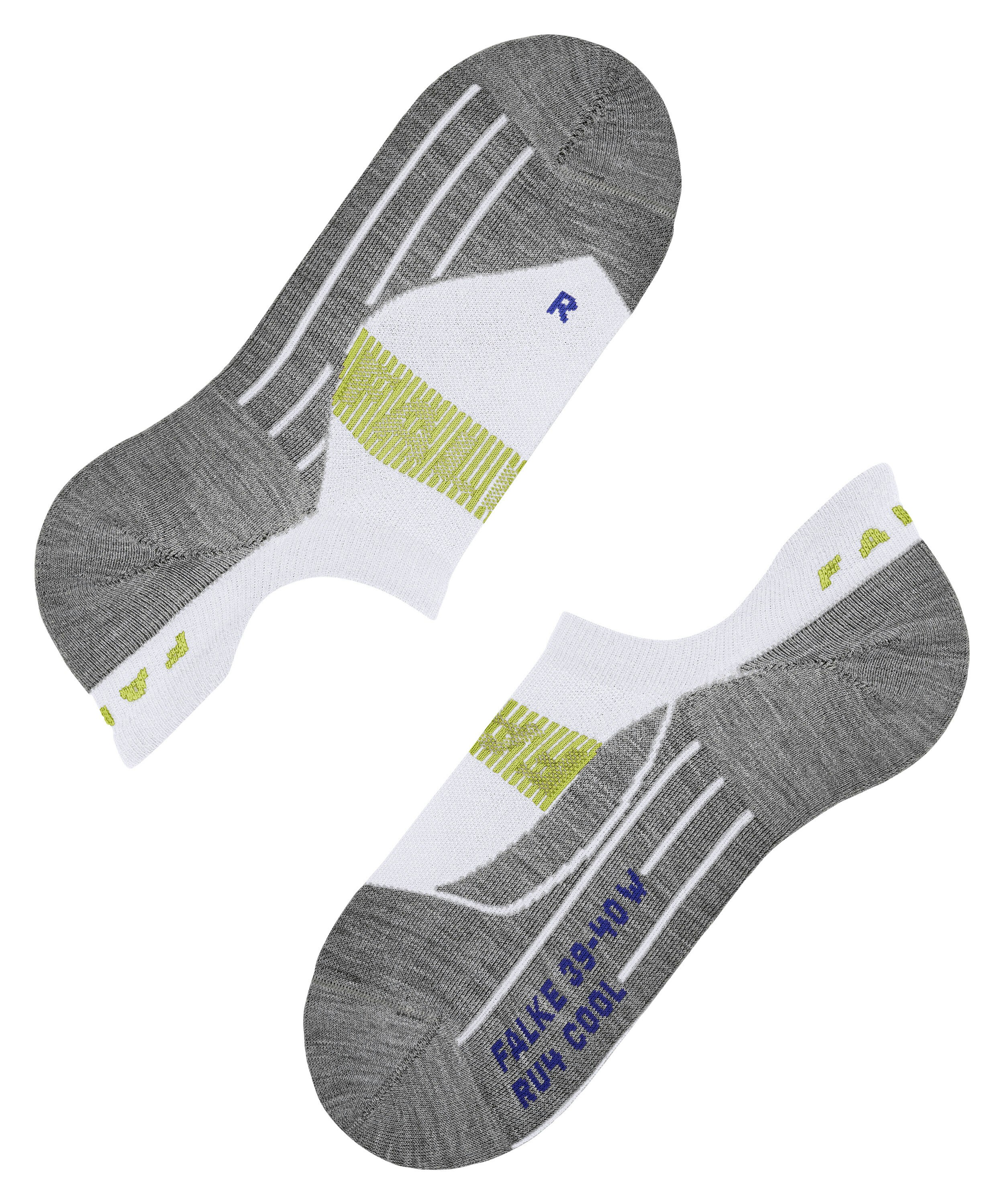 FALKE RU4 Endurance Cool Invisible heren running kousenvoetjes, wit (white)