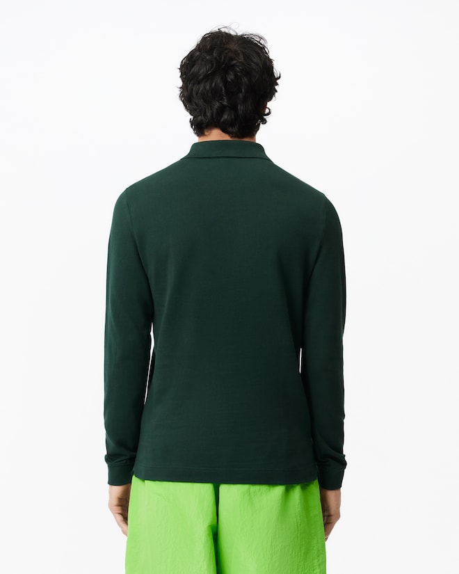 Lacoste Slim Fit polo lange mouw, sinople groen