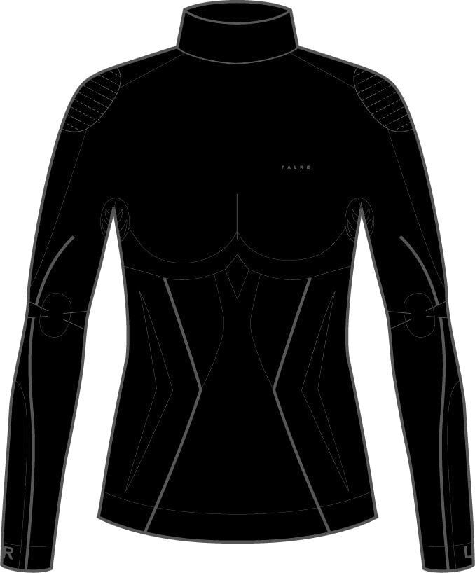 FALKE dames lange mouw shirt Maximum Warm, thermoshirt, zwart (black)