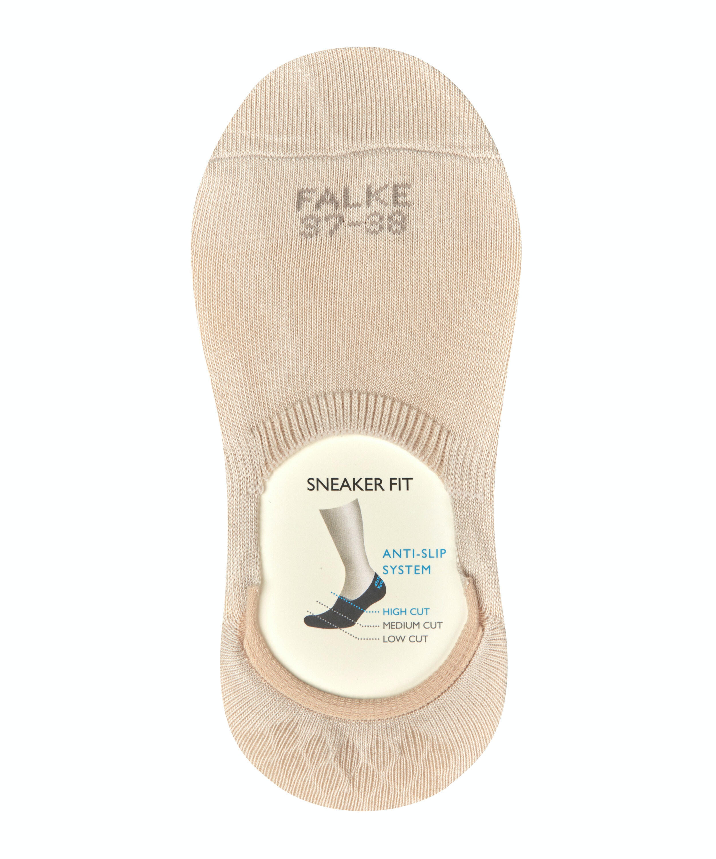 FALKE Step High Cut dames kousenvoetjes, creme (cream)