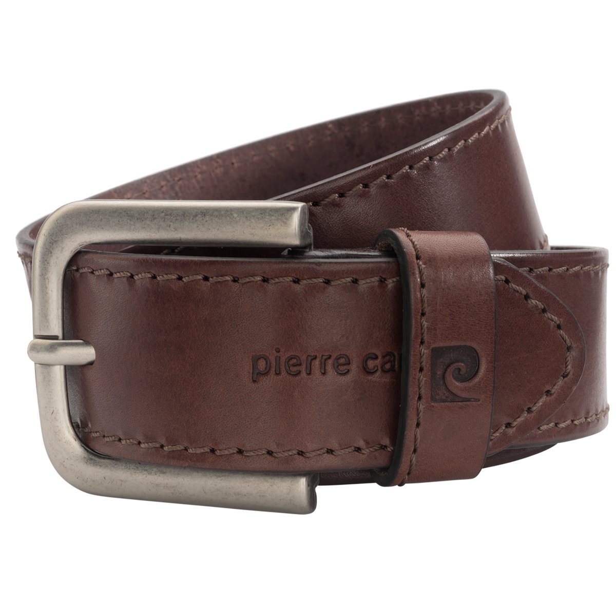 PIERRE CARDIN leren heren riem, bruin