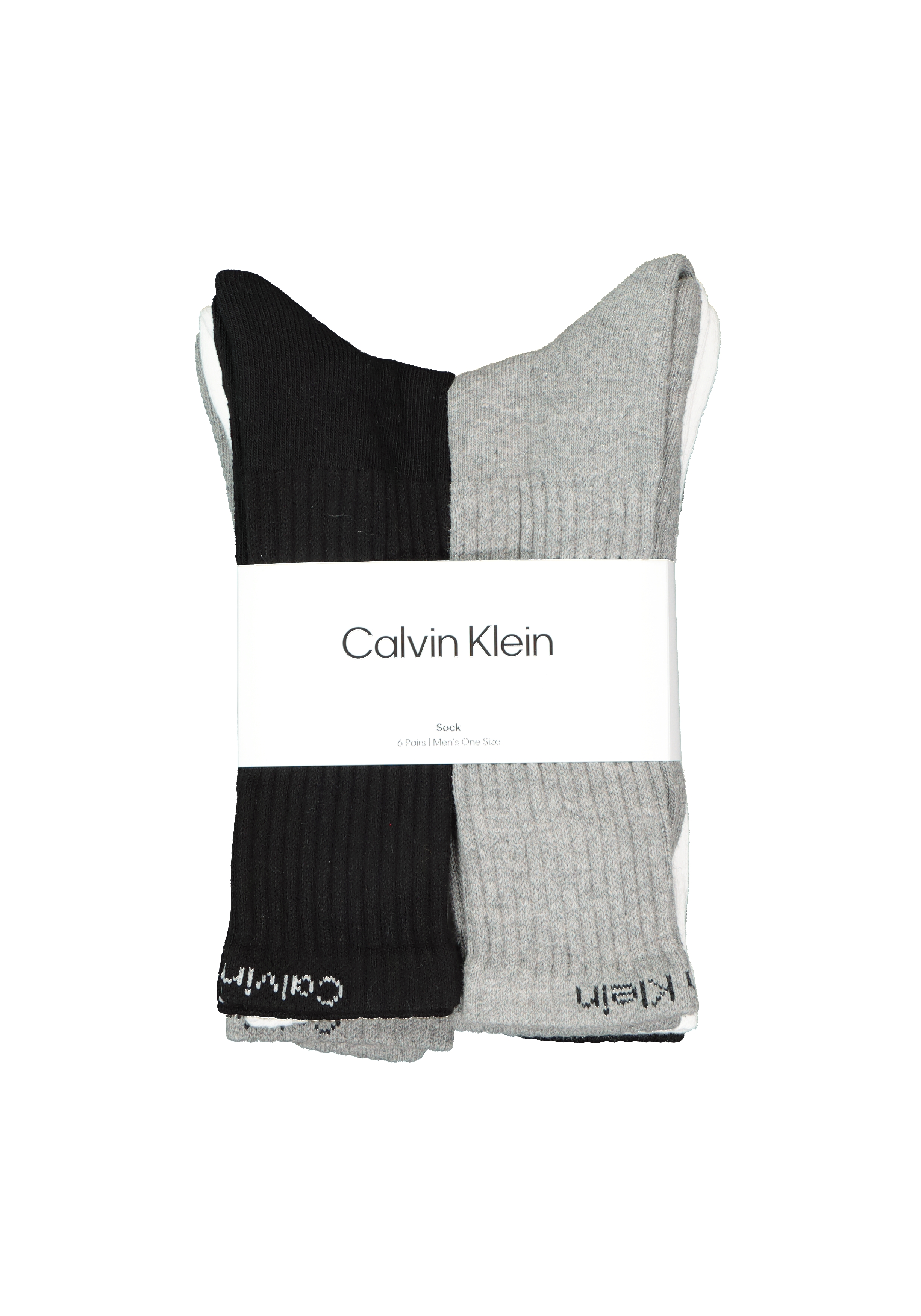 Calvin Klein herensokken Antonio (6-pack), zwart, wit en grijs