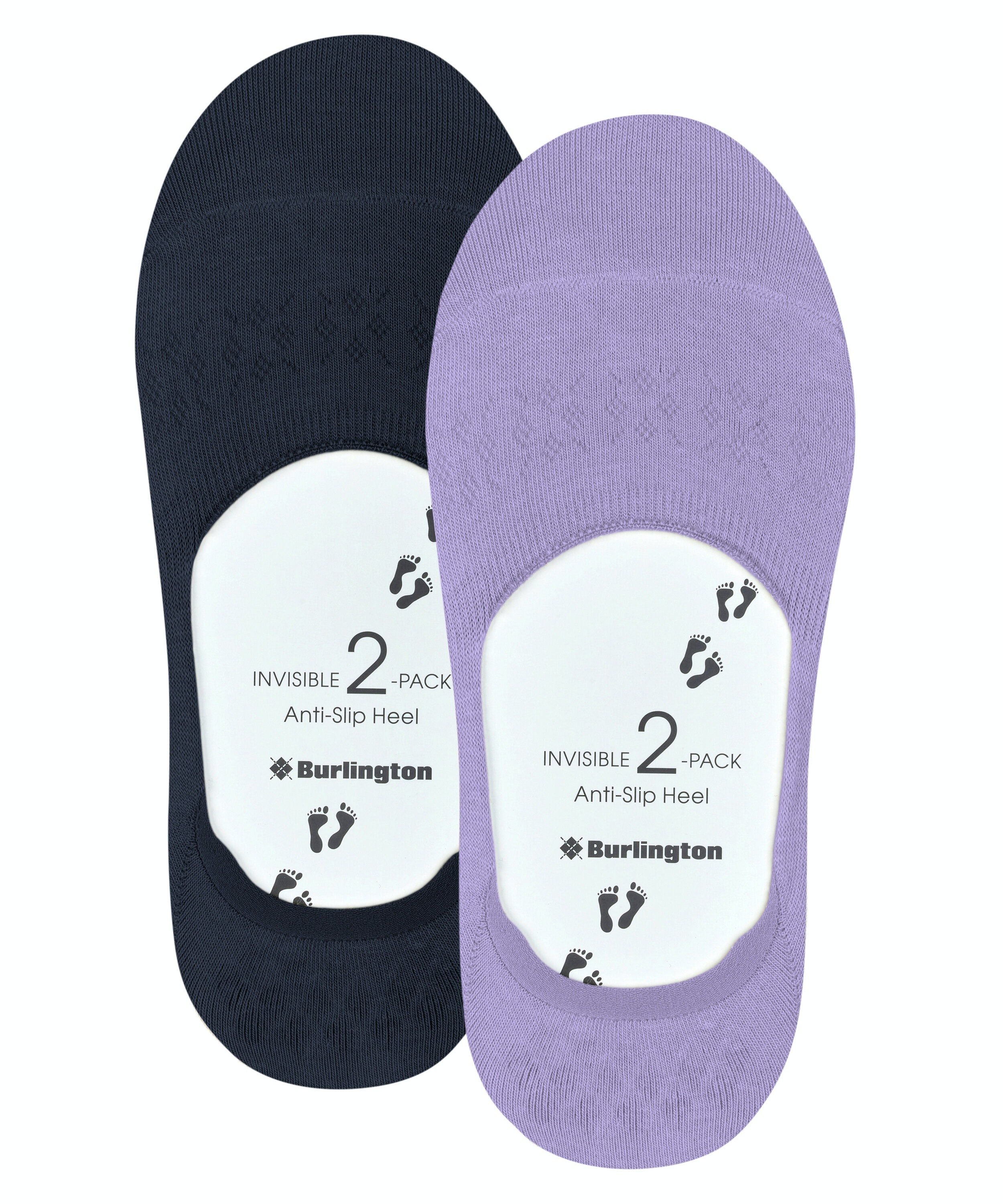 Burlington Everyday 2-Pack dames invisible sokken, paars (light lilac)