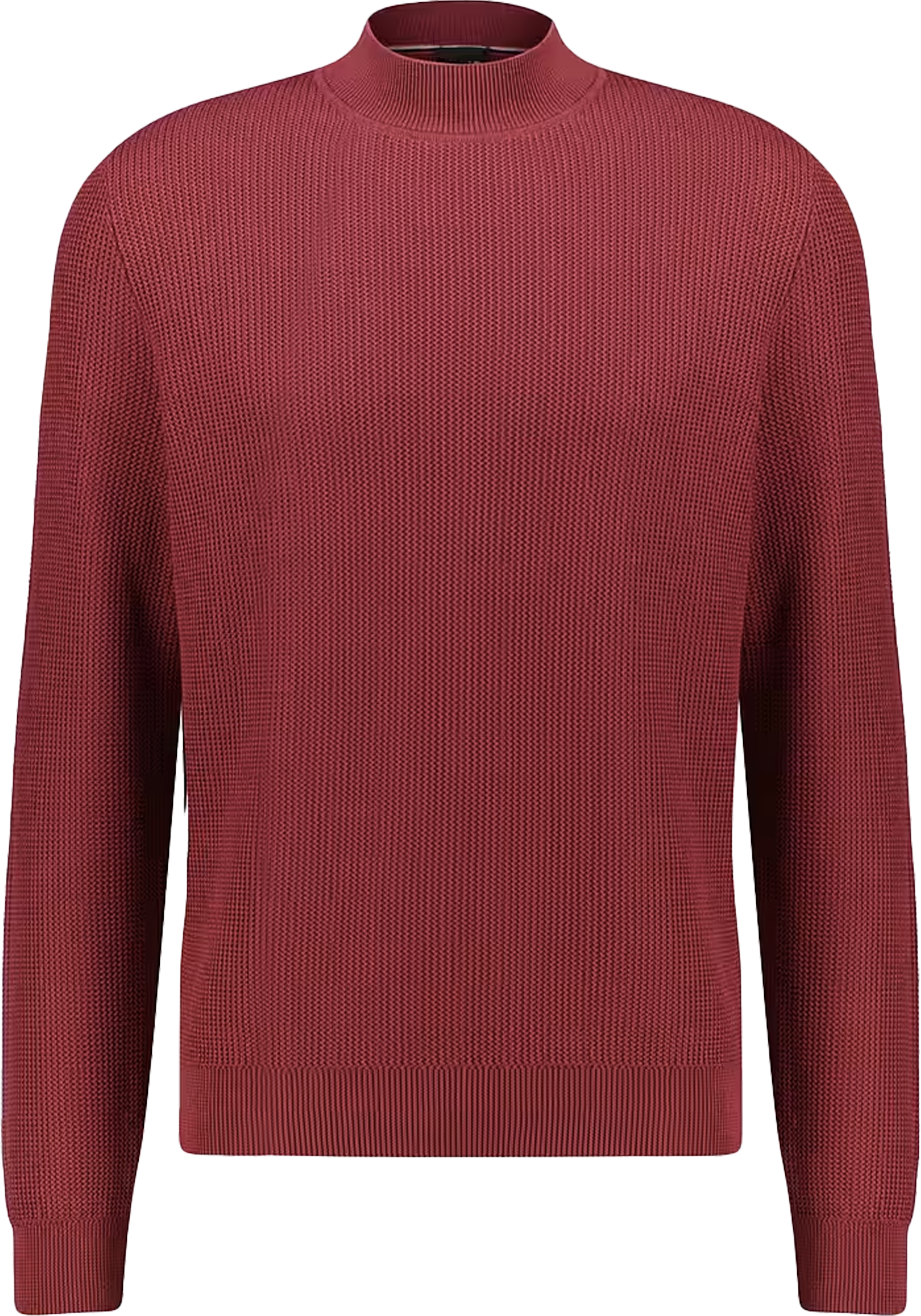 BOSS Derano regular fit trui wolmengsel, heren trui middeldik turtleneck, rood