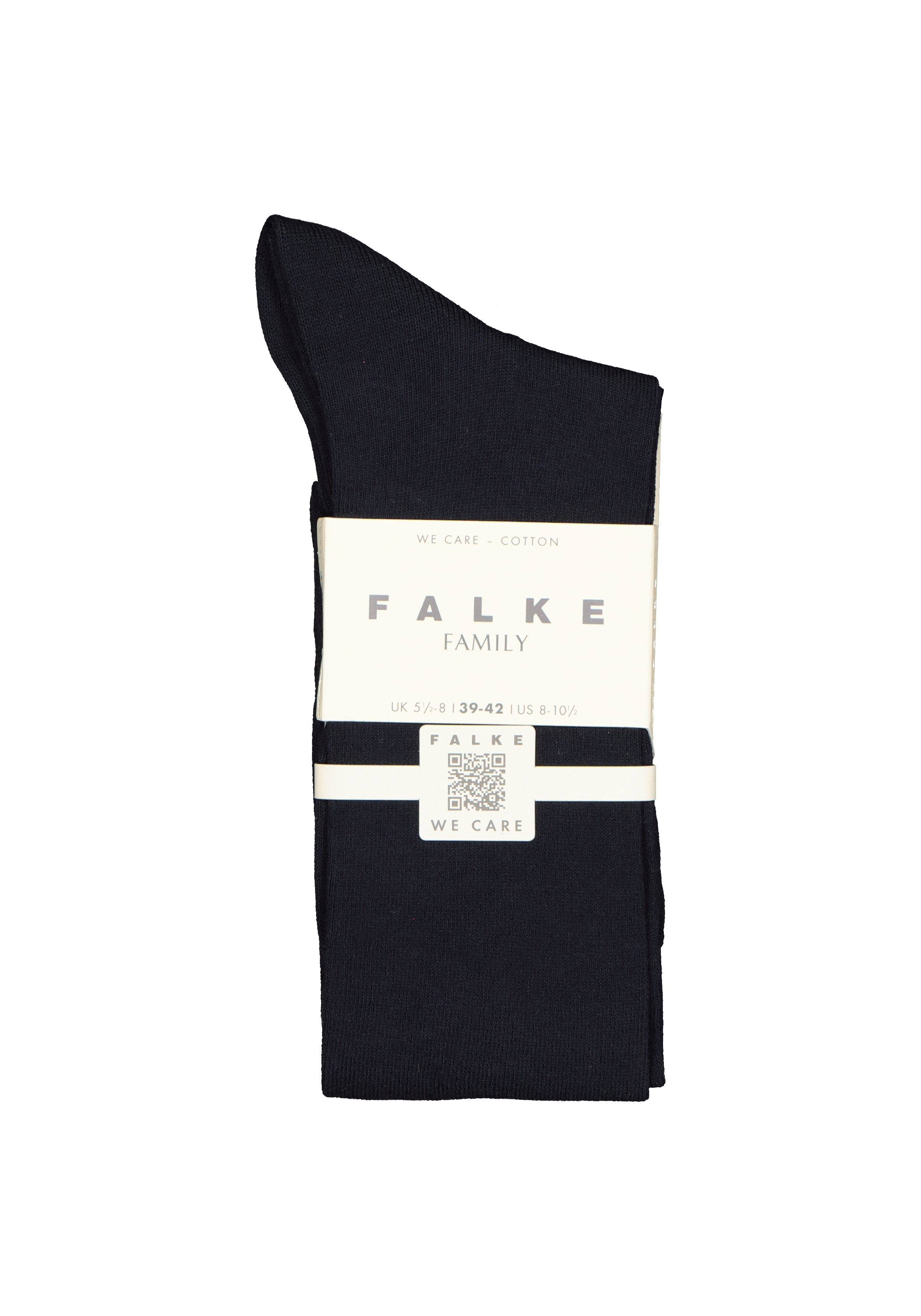 FALKE Family dames kniekousen, katoen, donker marine blauw (dark navy)