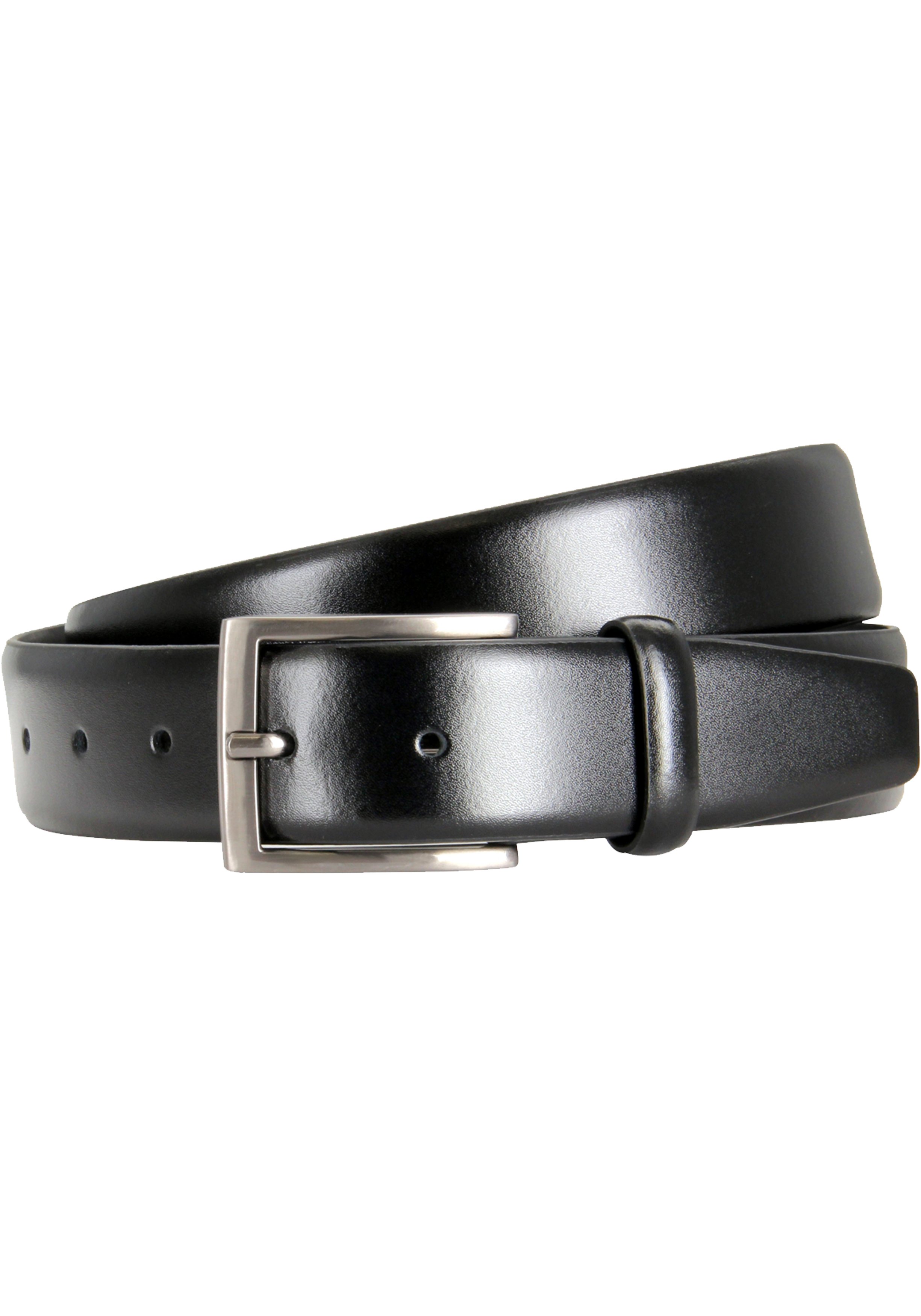 LINDENMANN leren heren riem, zwart