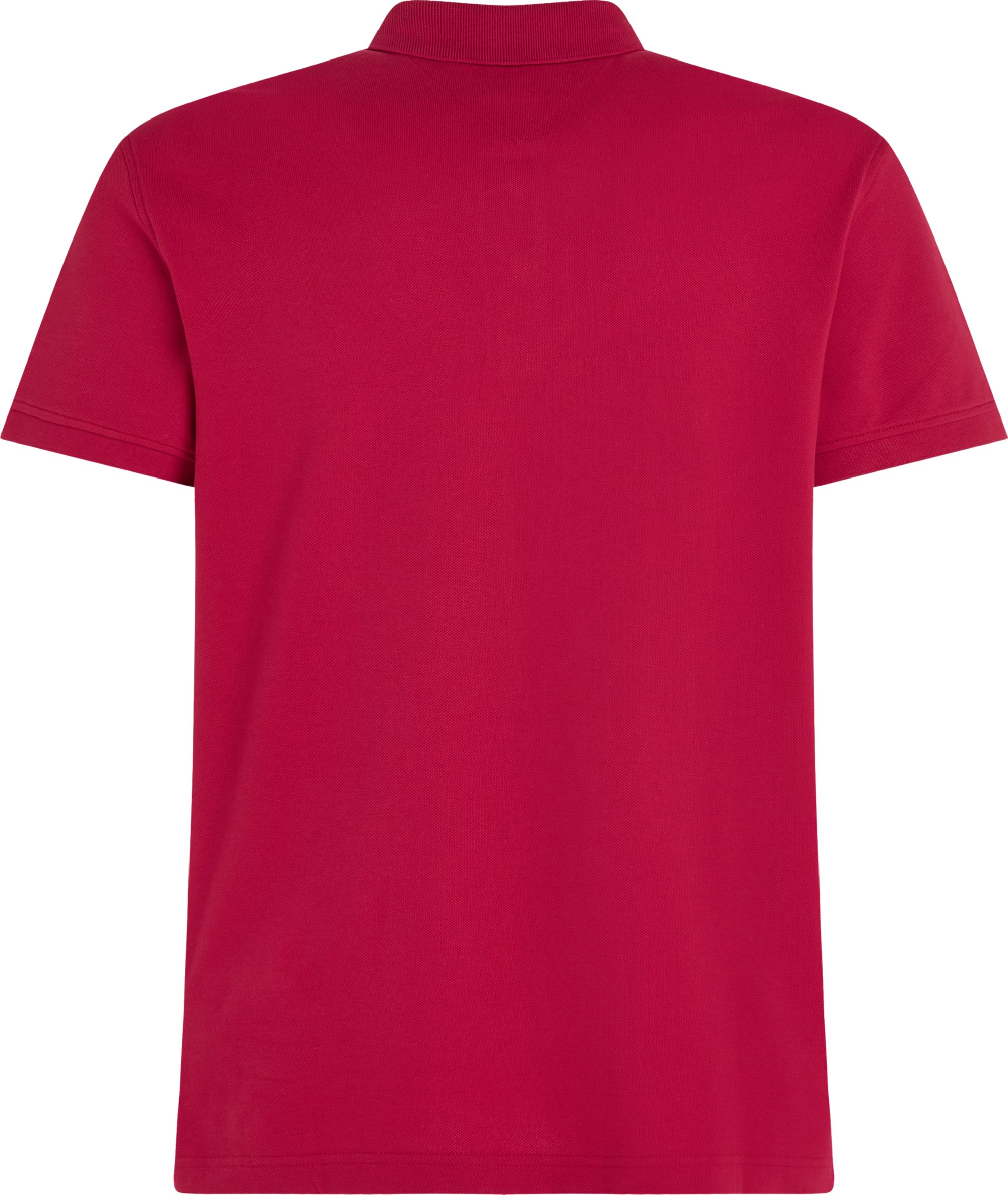 Tommy Hilfiger 1985 Slim Polo, heren poloshirt, donker roze-rood