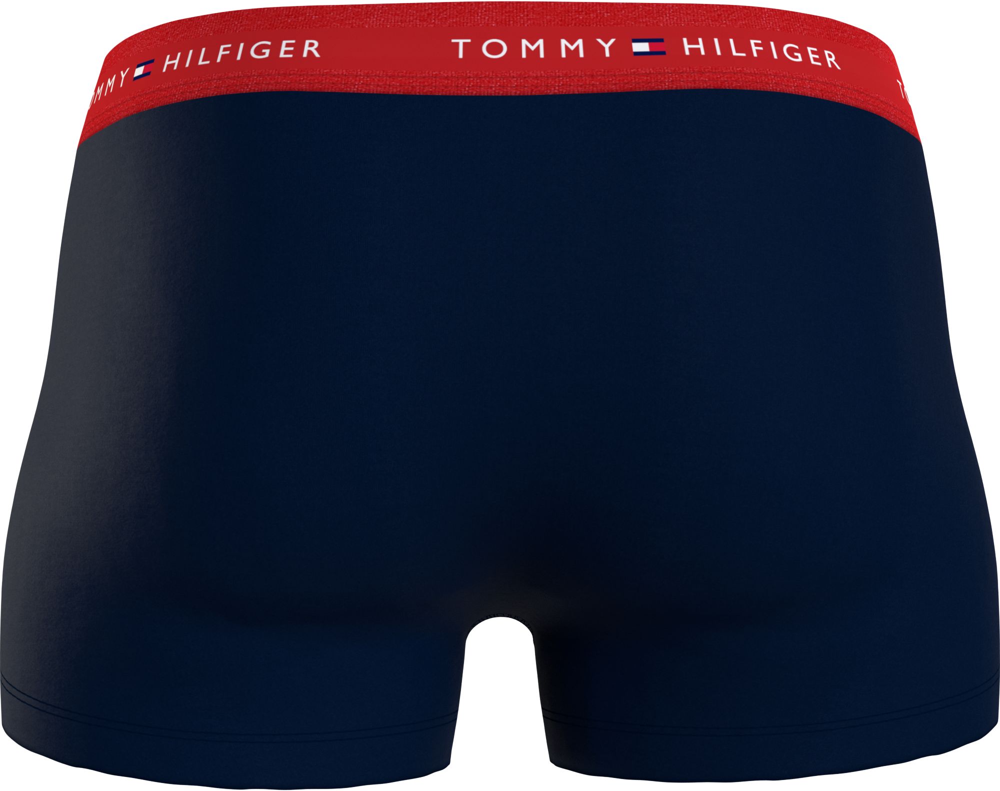 Tommy Hilfiger trunk (3-pack), heren boxers normale lengte, blauw met gekleurde tailleband