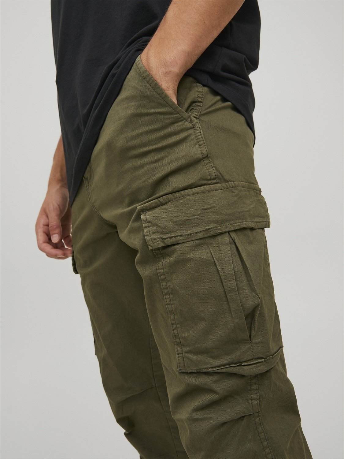 JACK & JONES Ace Tucker Cargoa loose fit, heren cargo broek, groen