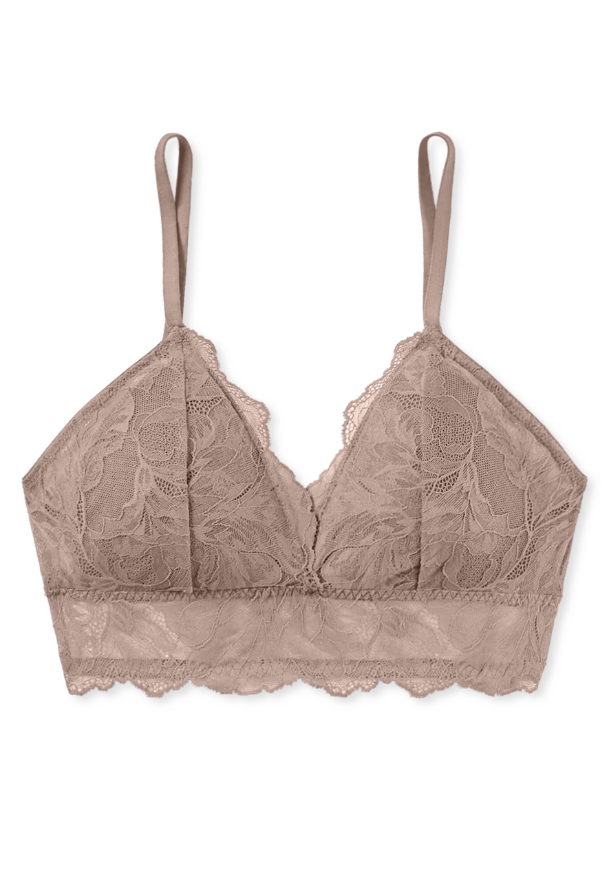 SCHIESSER Modal&Lace bralette (1-pack), dames bustier verwijderbare kussentjes beige