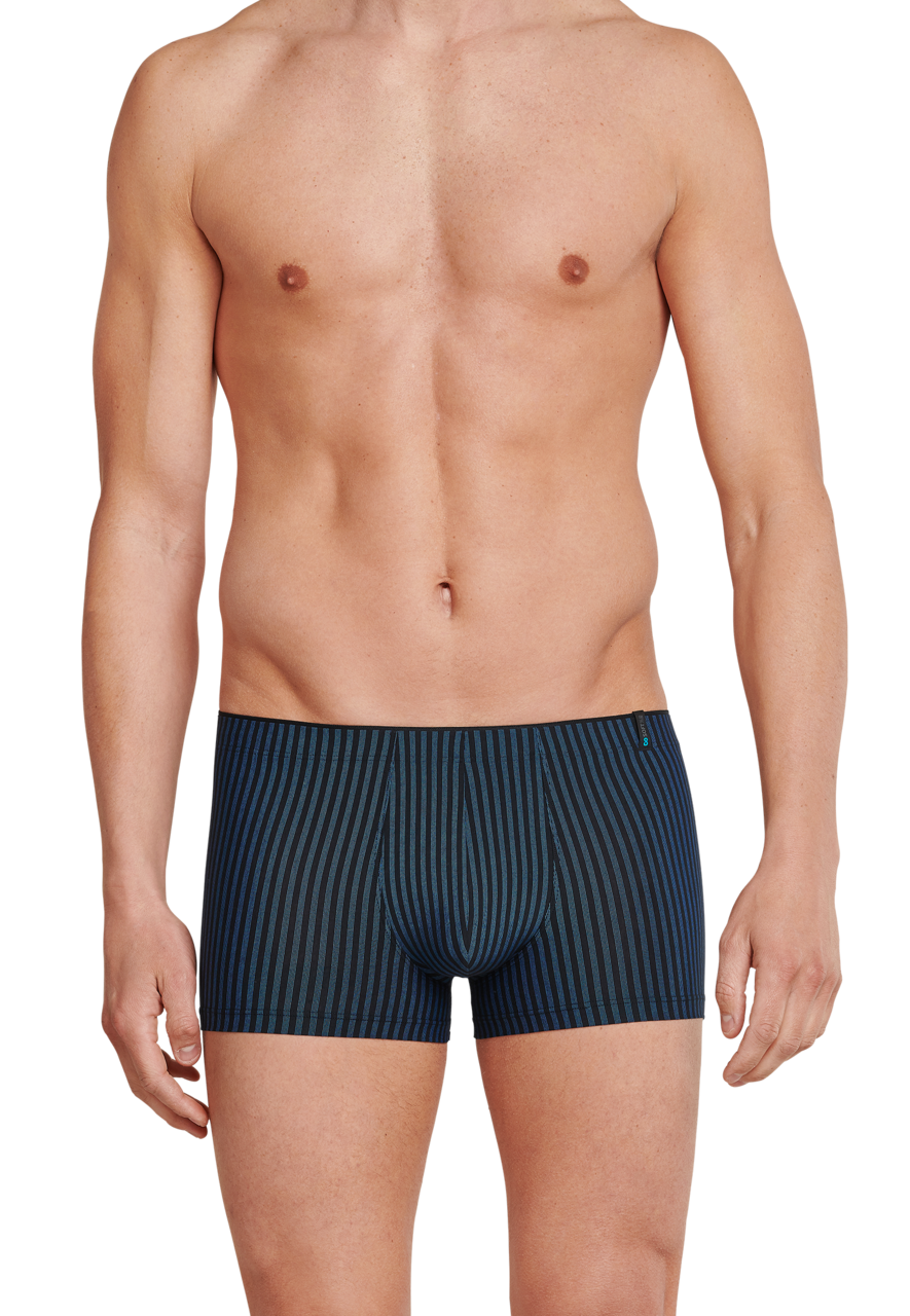 SCHIESSER Long Life Soft boxer (1-pack), heren shorts marine-zwart gestreept