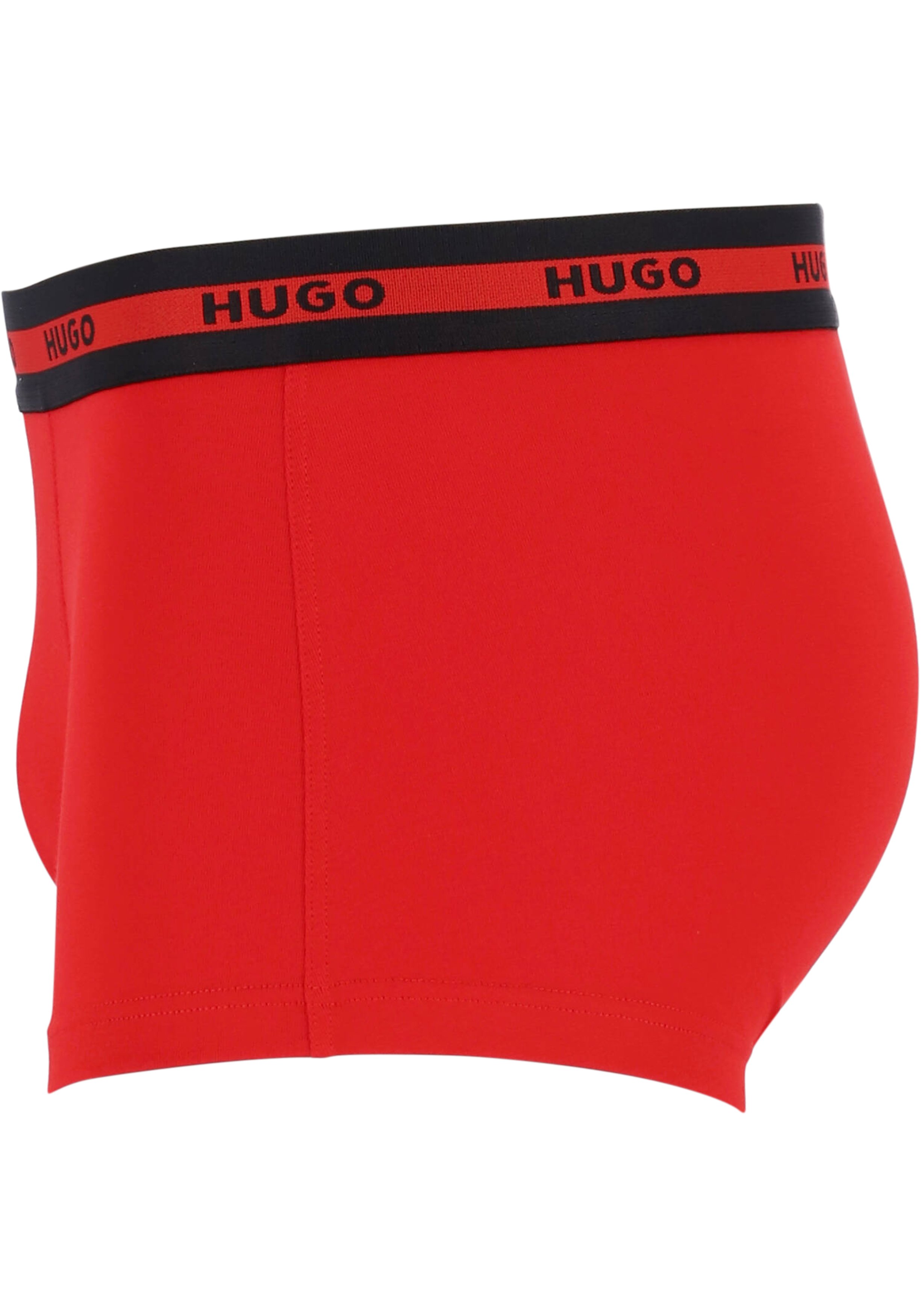 HUGO trunks (2-pack), heren boxers kort, rood, zwart