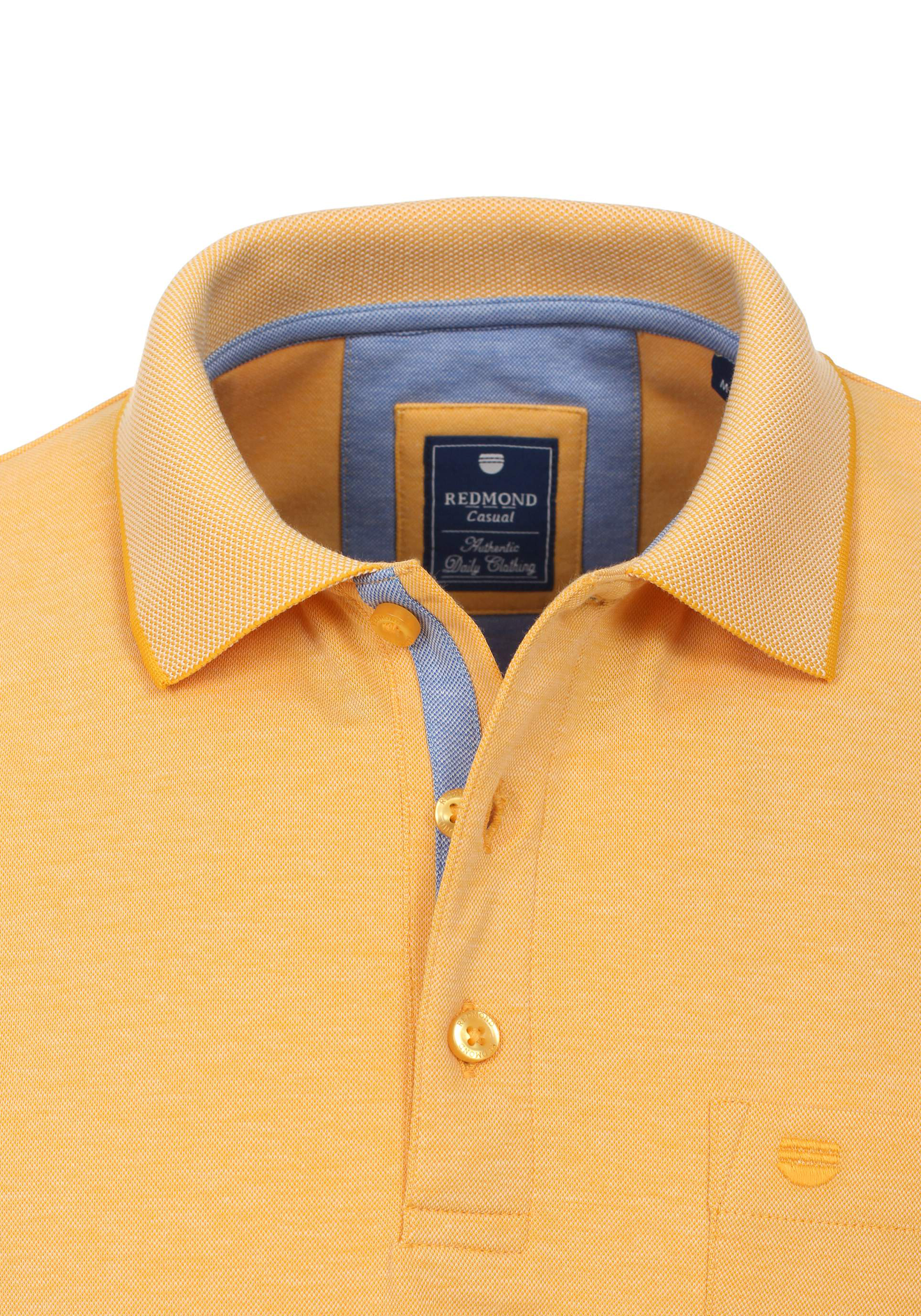 Redmond regular fit poloshirt, geel melange