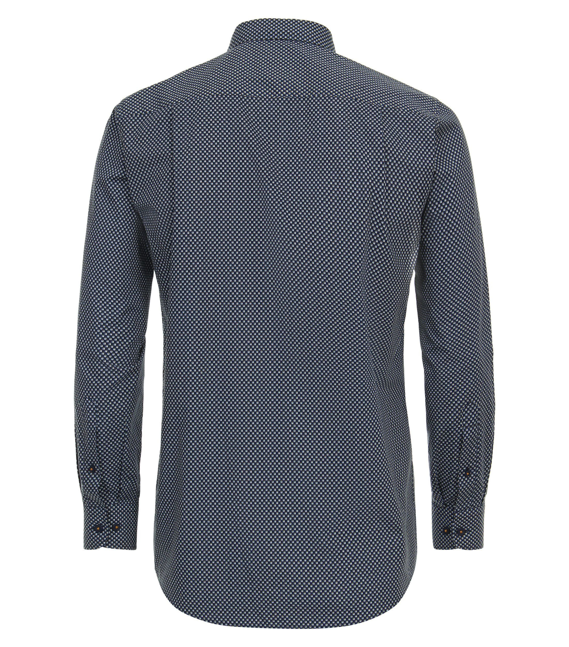 Redmond modern fit overhemd, popeline, blauw dessin