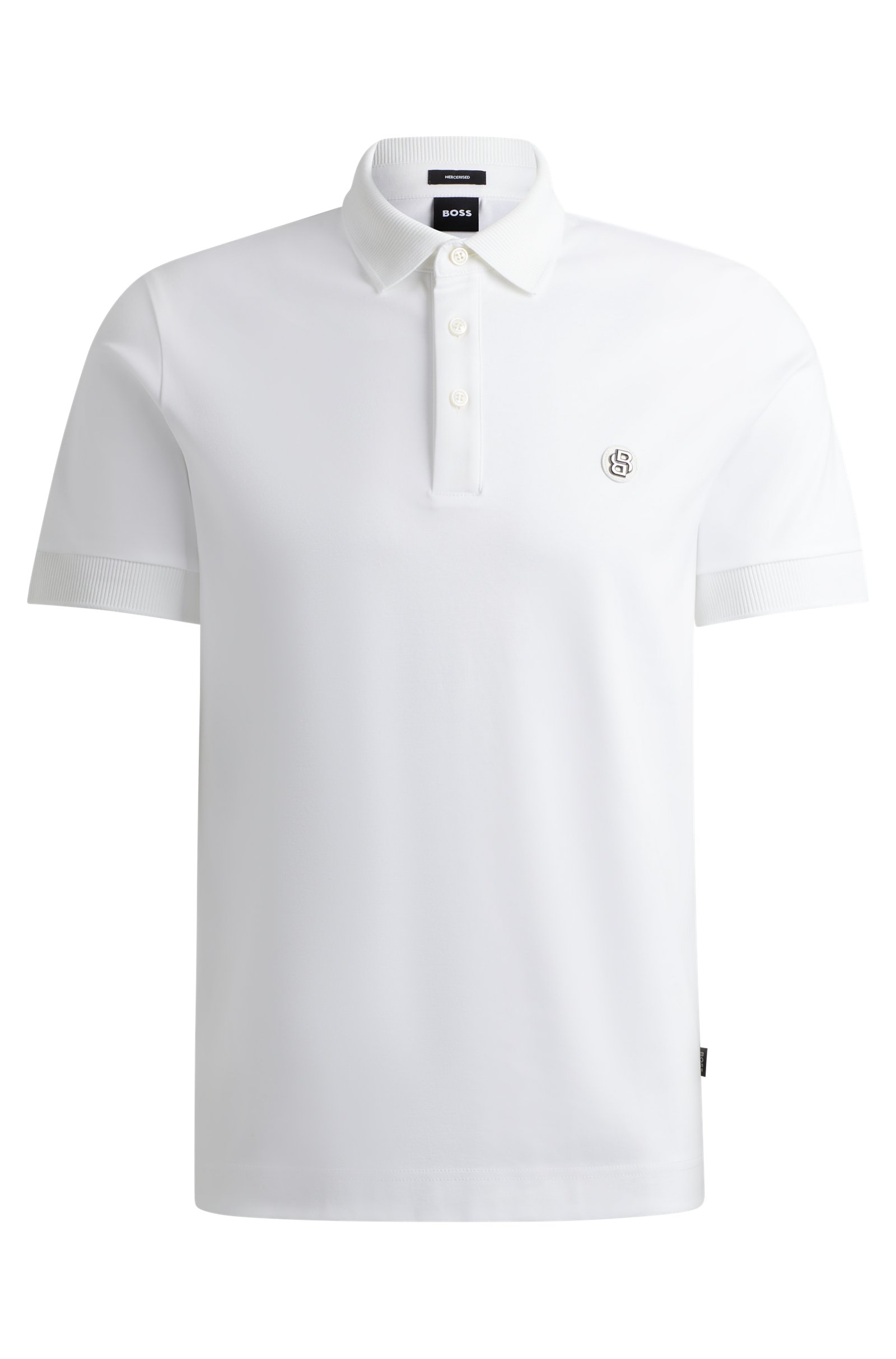 BOSS Parris regular fit heren polo, pique, wit