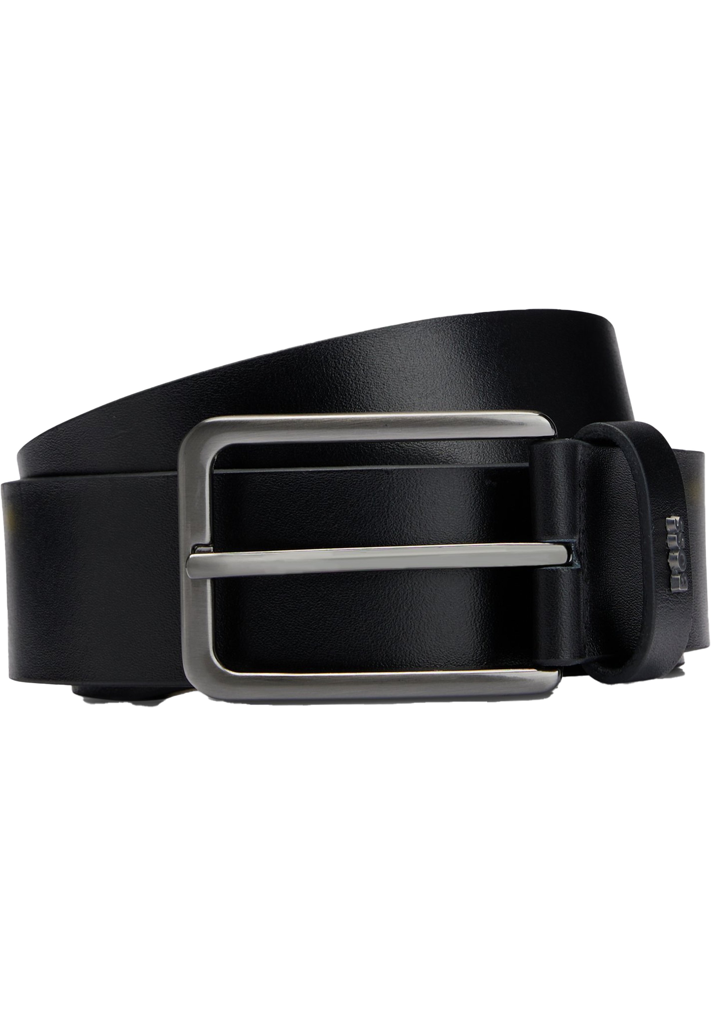 BOSS leren heren riem, zwart