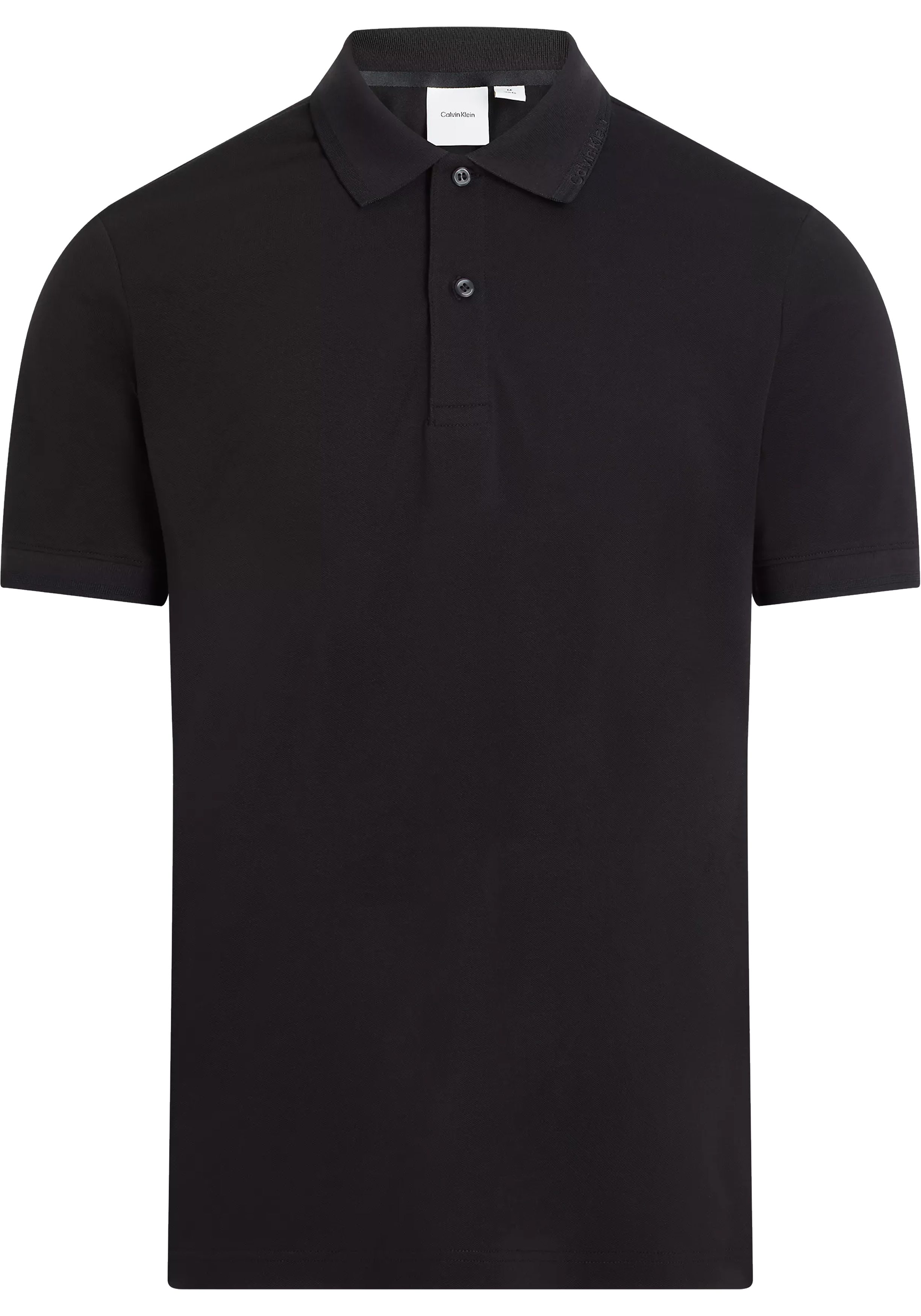 Calvin Klein Thermo Tech Pique Slim Polo, heren poloshirt, zwart