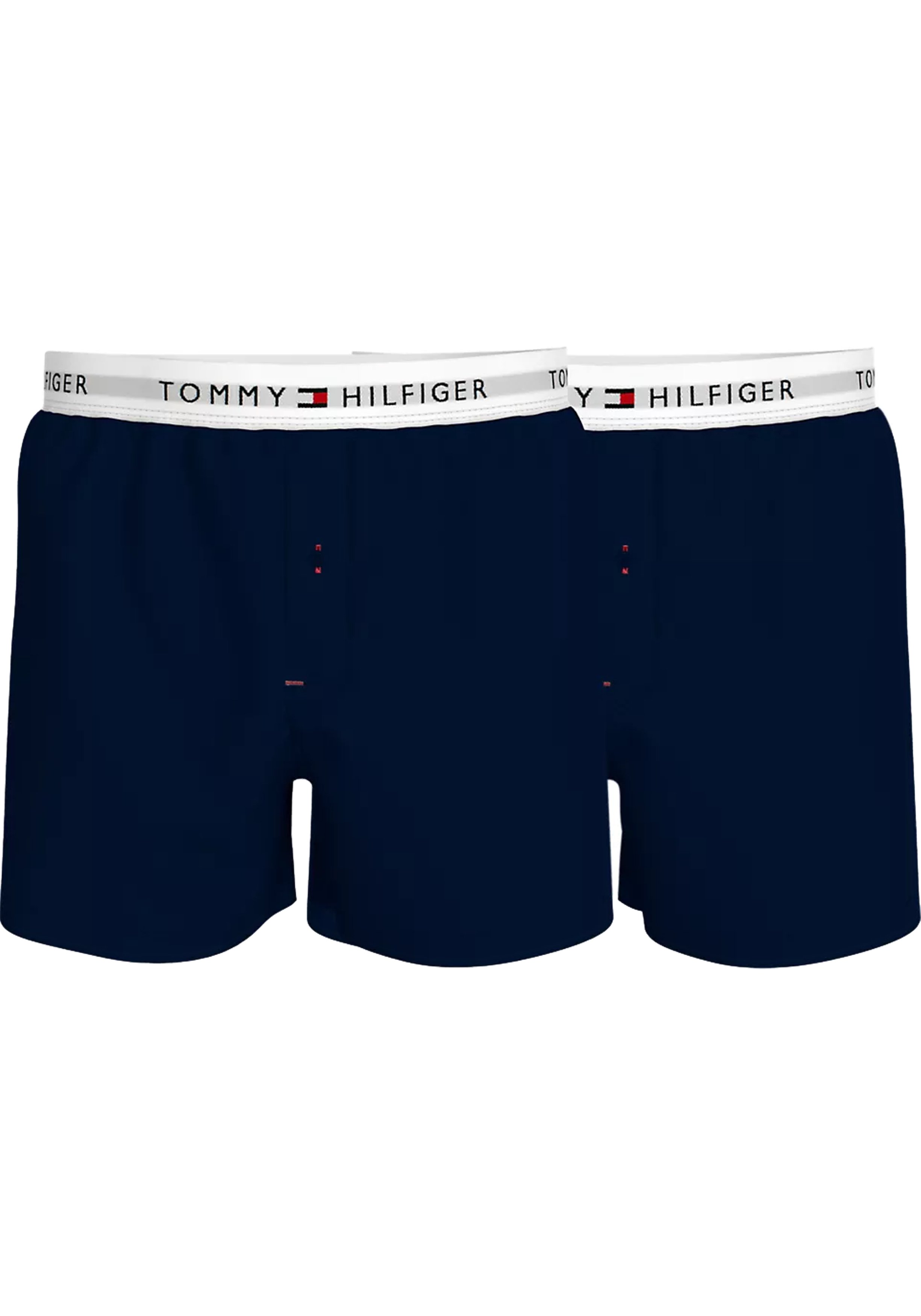 Tommy Hilfiger woven boxer (2-pack), heren boxers wijd katoen, blauw