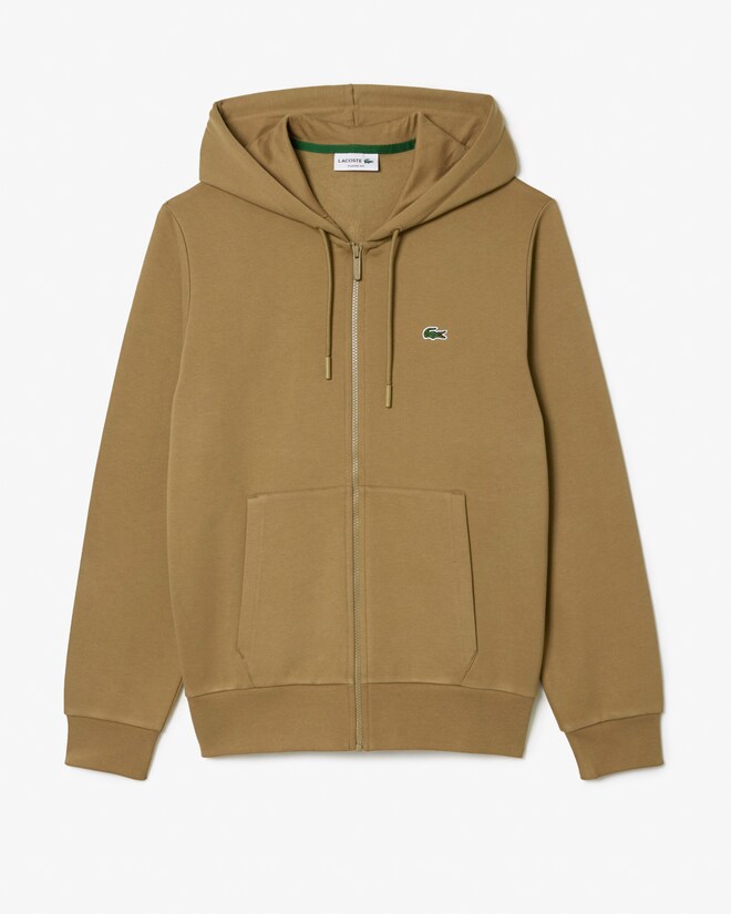 Lacoste heren hoodie sweatsvest, cookie lichtbruin