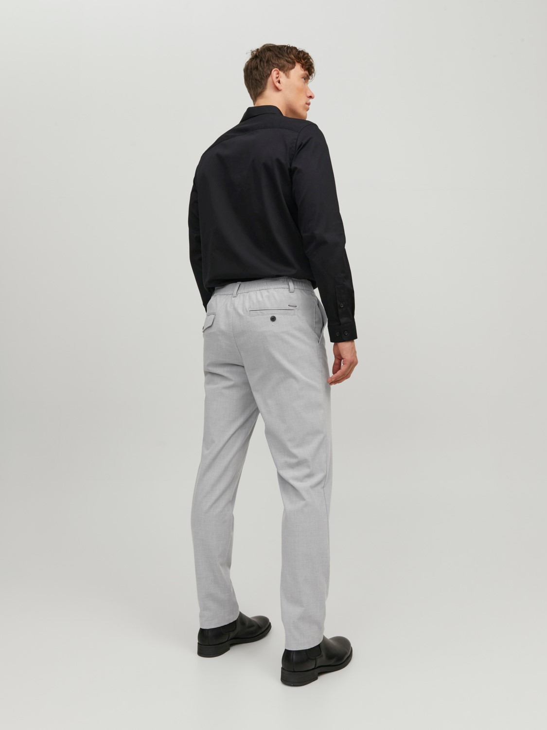 JACK & JONES Ollie Benji regular fit, heren chino, grijs