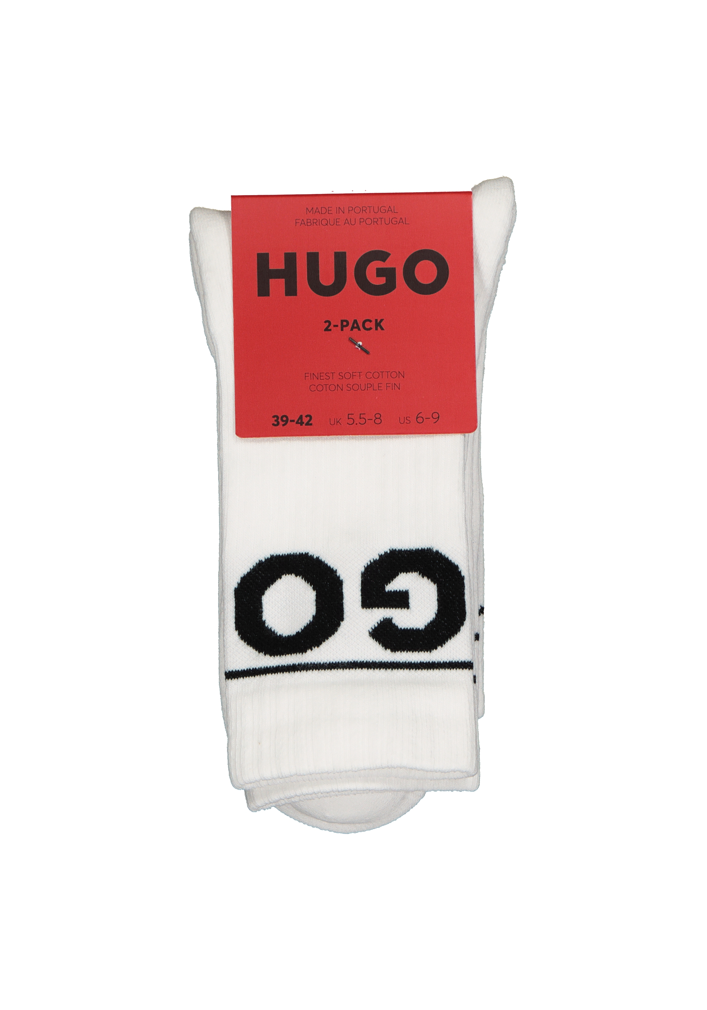 HUGO logo sokken sportief, hoge enkelsokken, wit