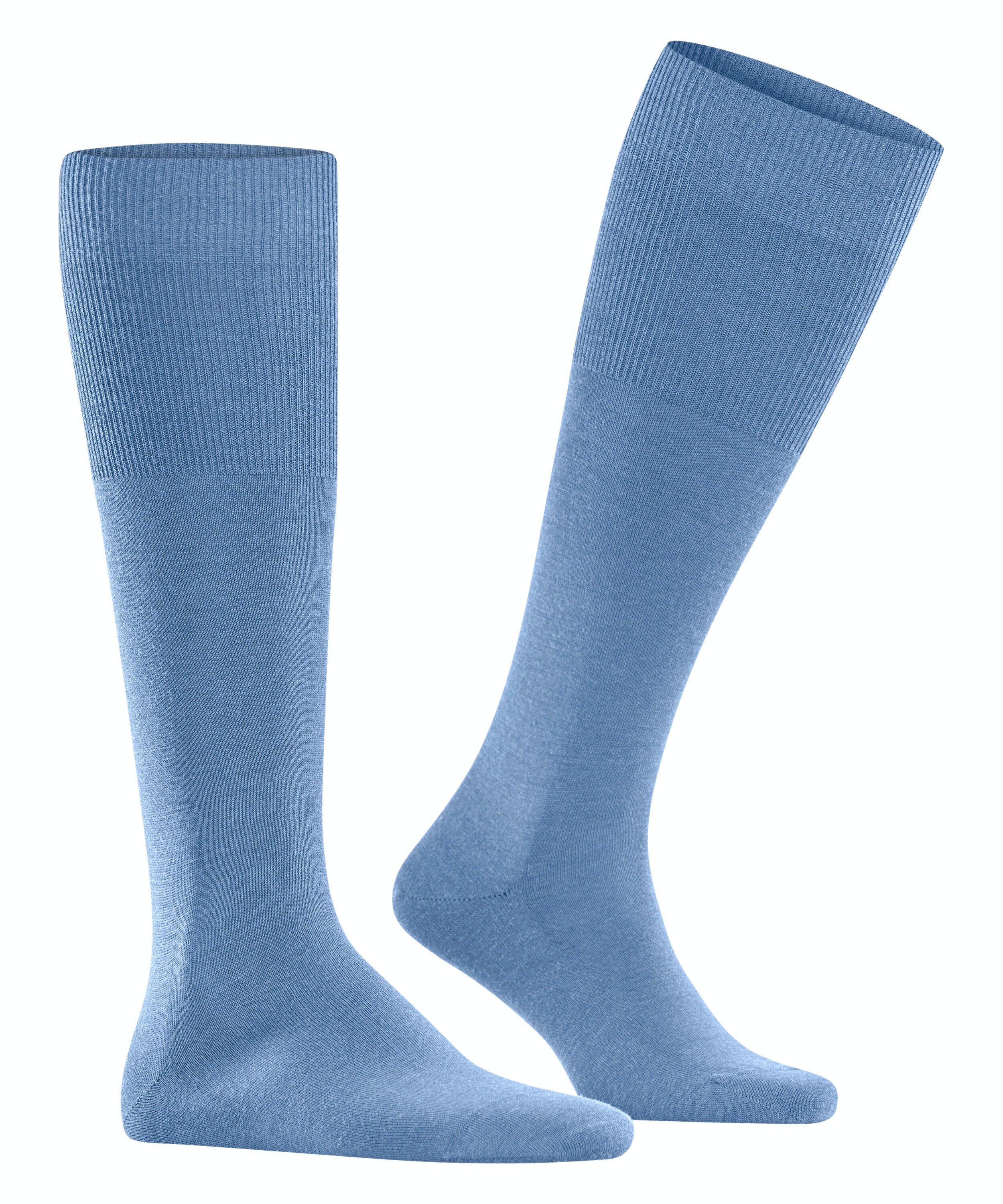 FALKE Airport heren kniekousen, blauw (cornflower blue)