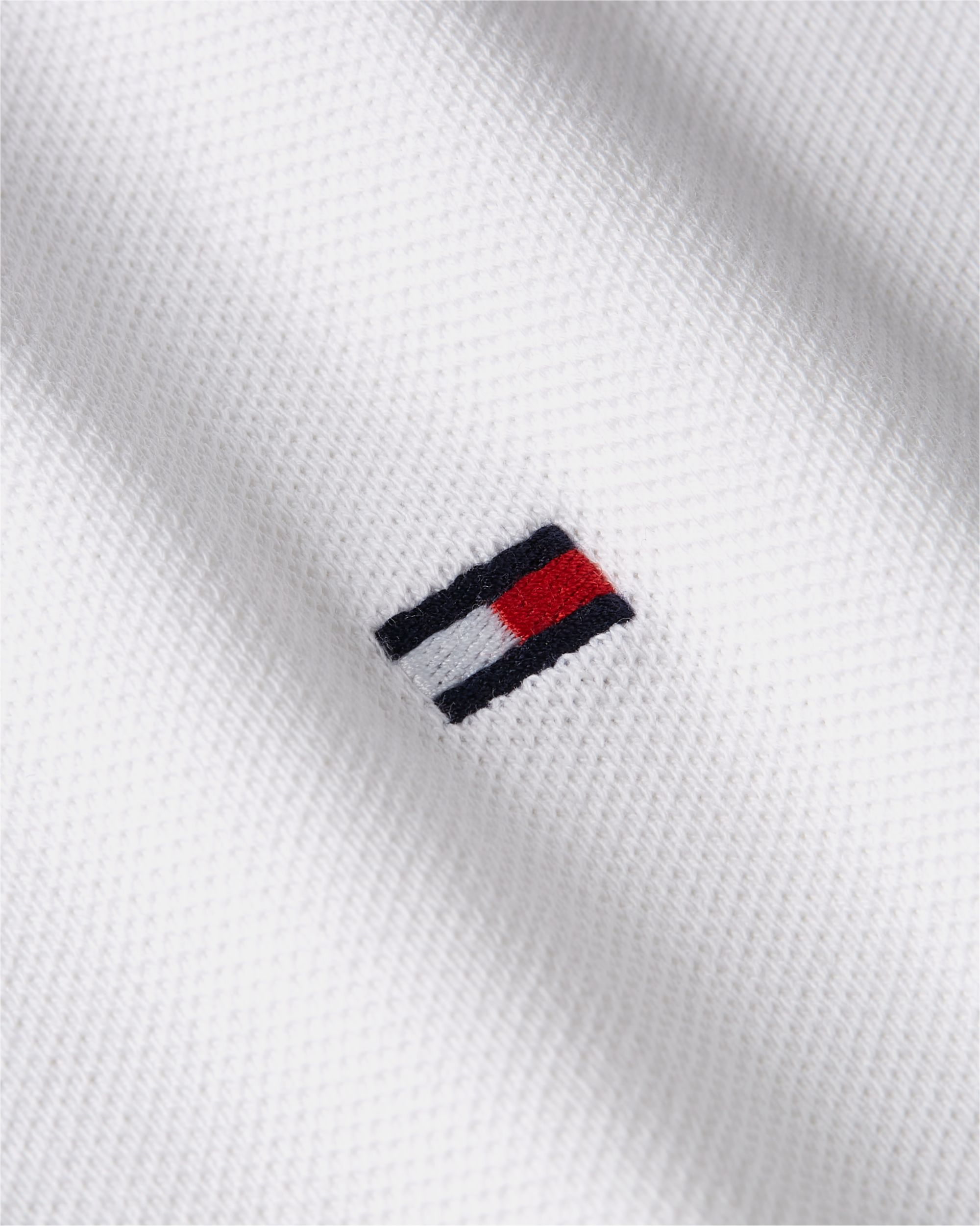 Tommy Hilfiger Mao Rwb Tipped Slim Polo, heren poloshirt, wit