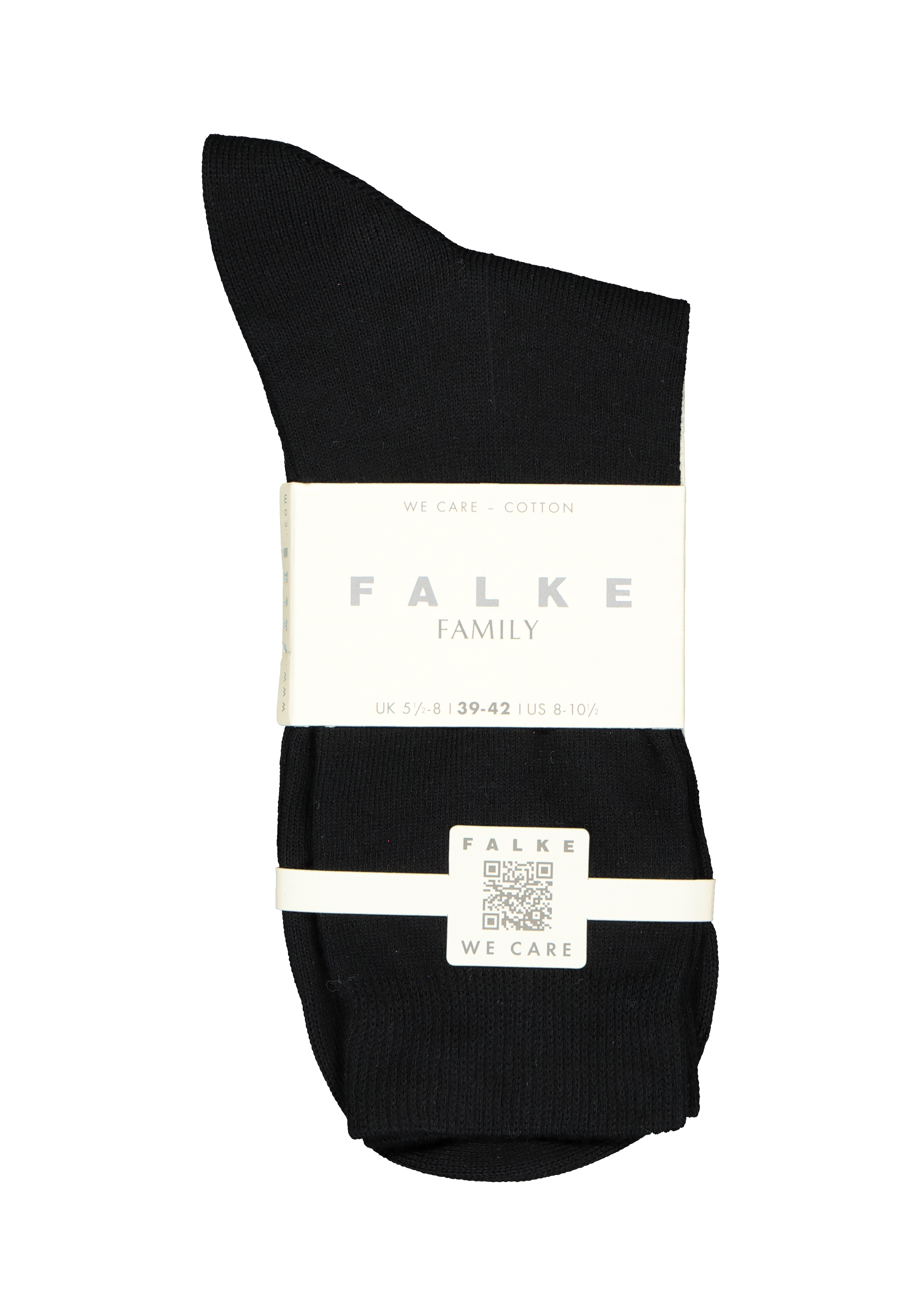 FALKE Family damessokken, katoen, zwart (black)