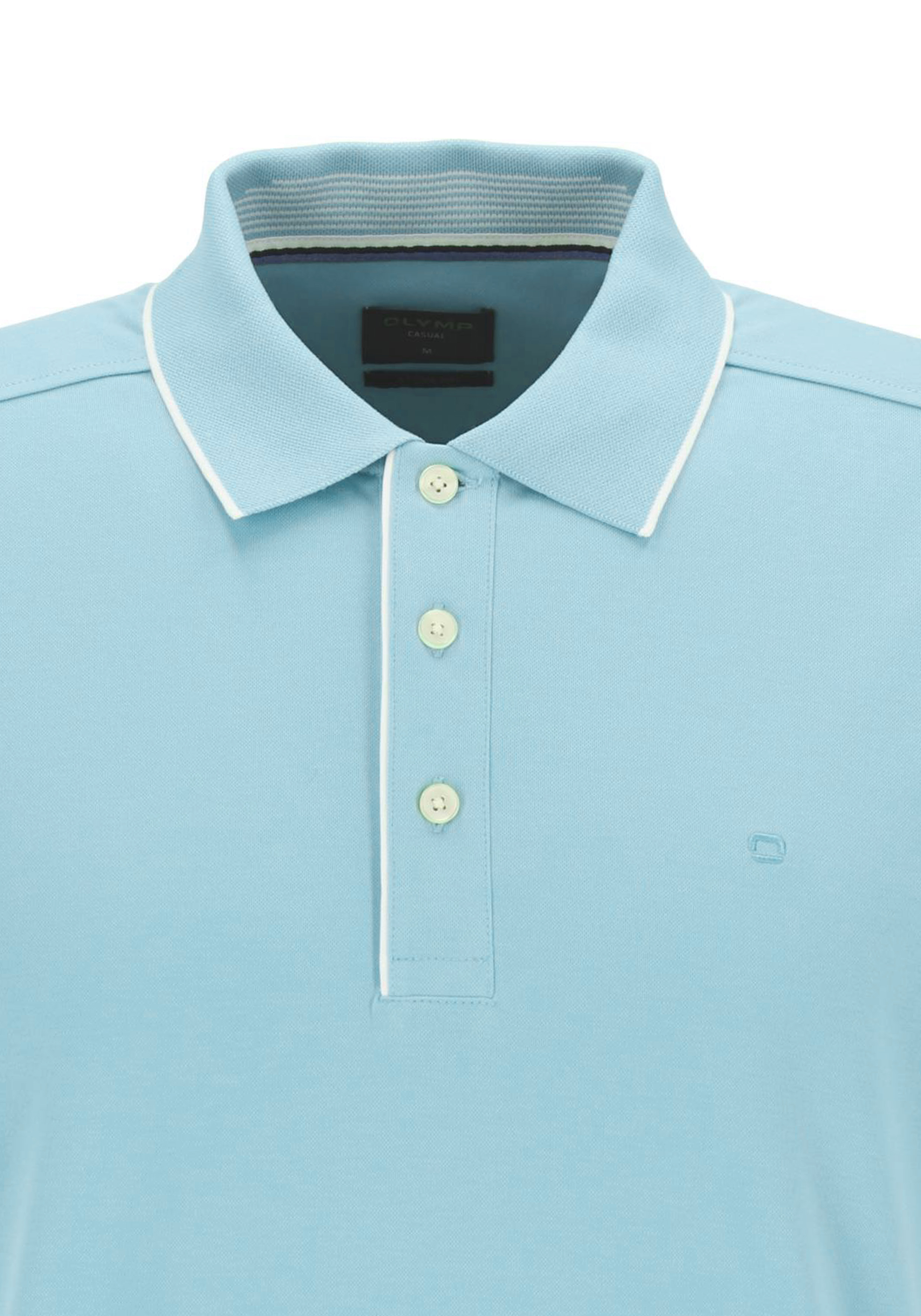 OLYMP Polo Casual, modern fit polo, lichtblauw