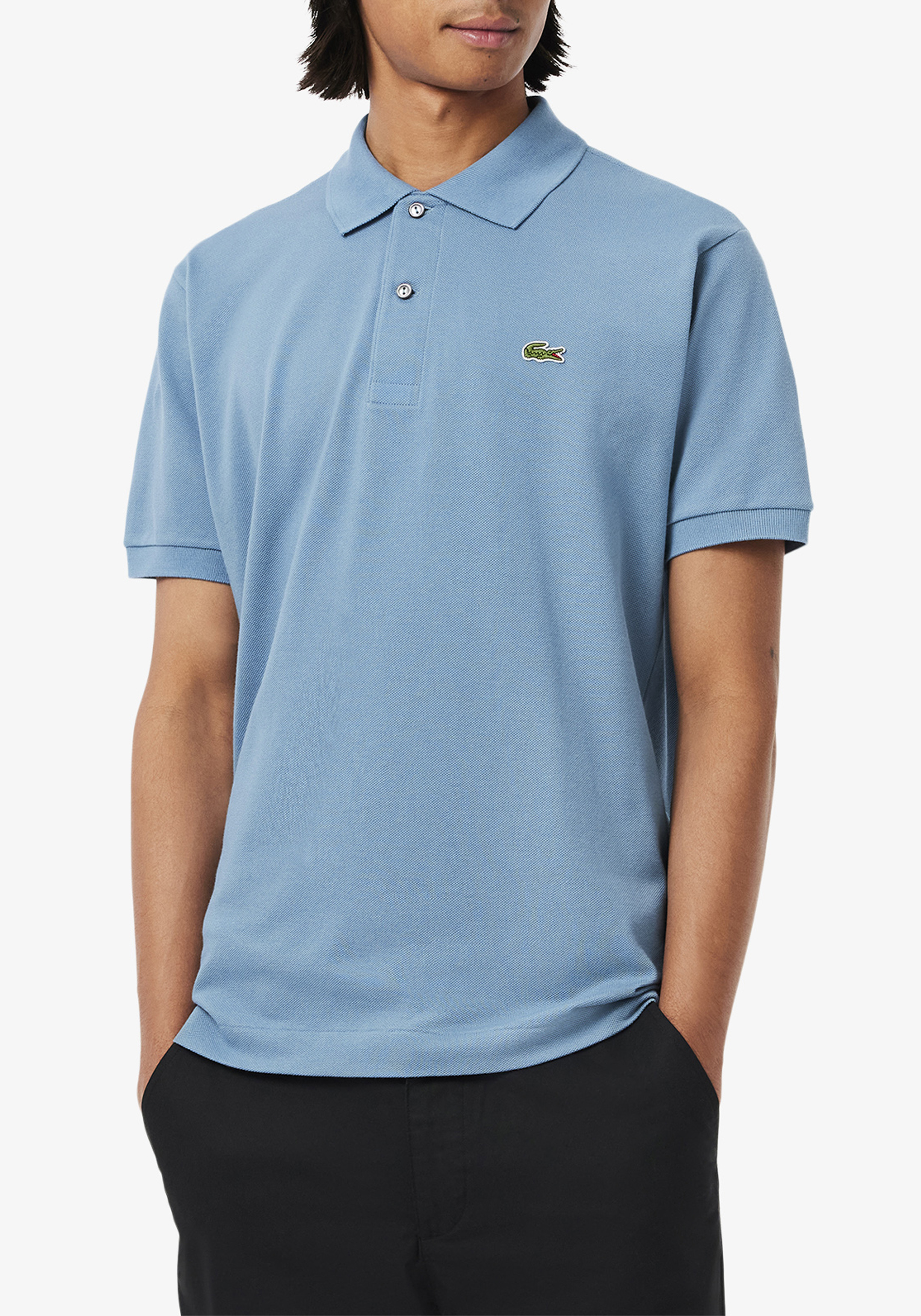 Lacoste Classic Fit polo, leisteen blauw grijs