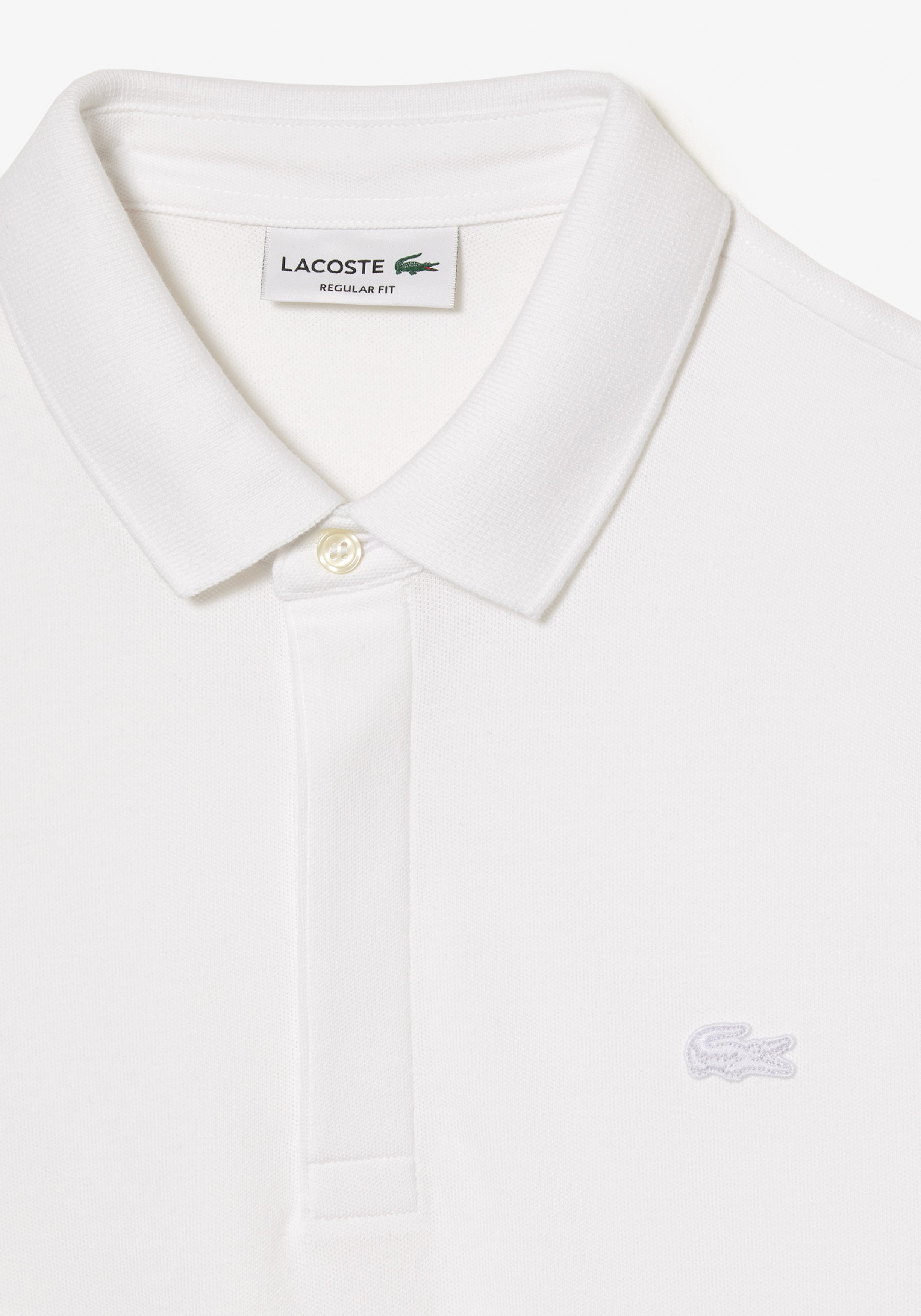 Lacoste Paris Stretch Pique Polo Regular Fit, wit