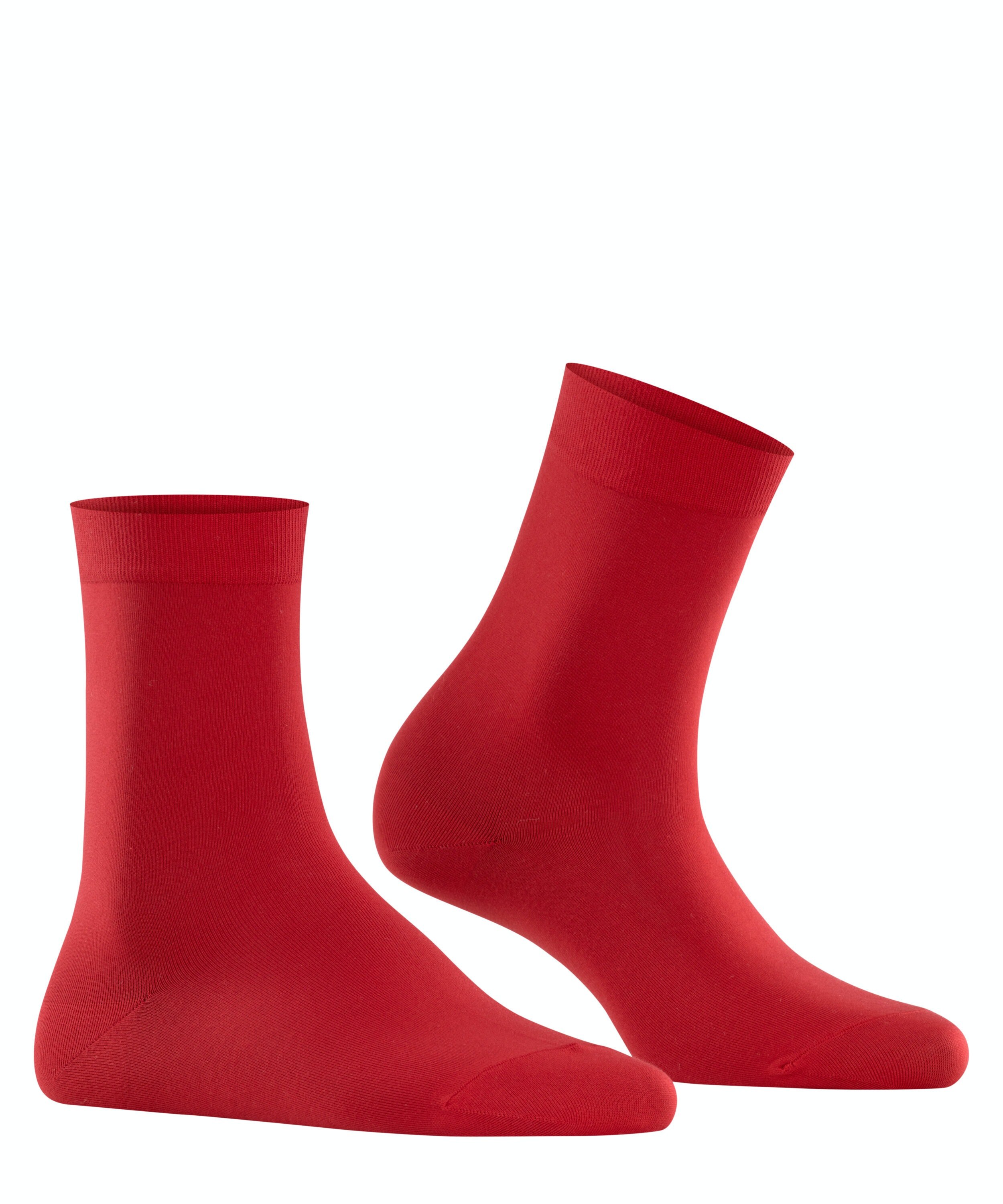 FALKE Cotton Touch damessokken, rood (scarlet)