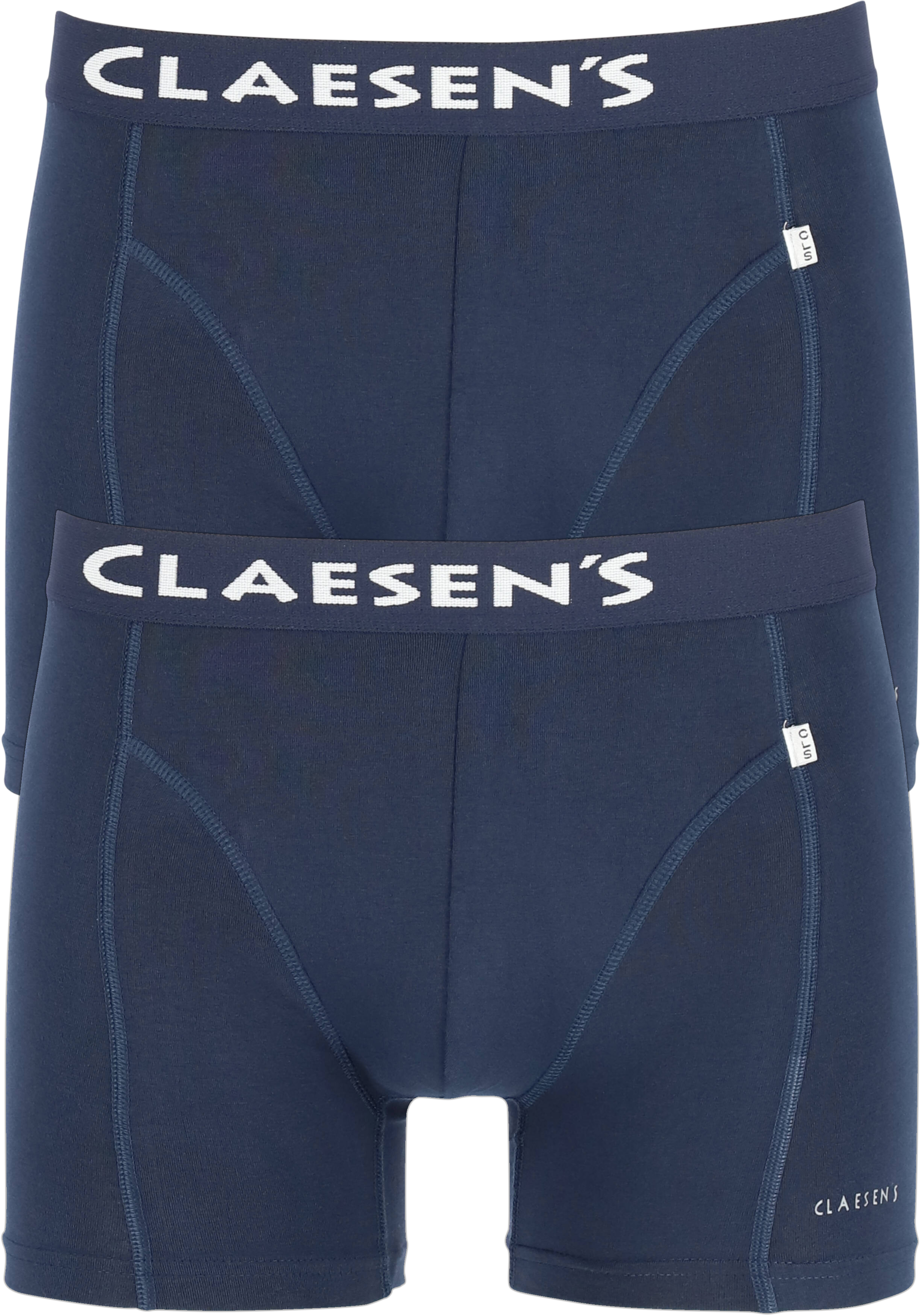 Claesen's Basics boxers (2-pack), heren boxers lang, blauw