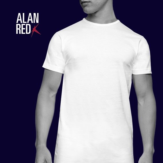 ALAN RED T-shirts Derby (2-pack), O-hals, wit