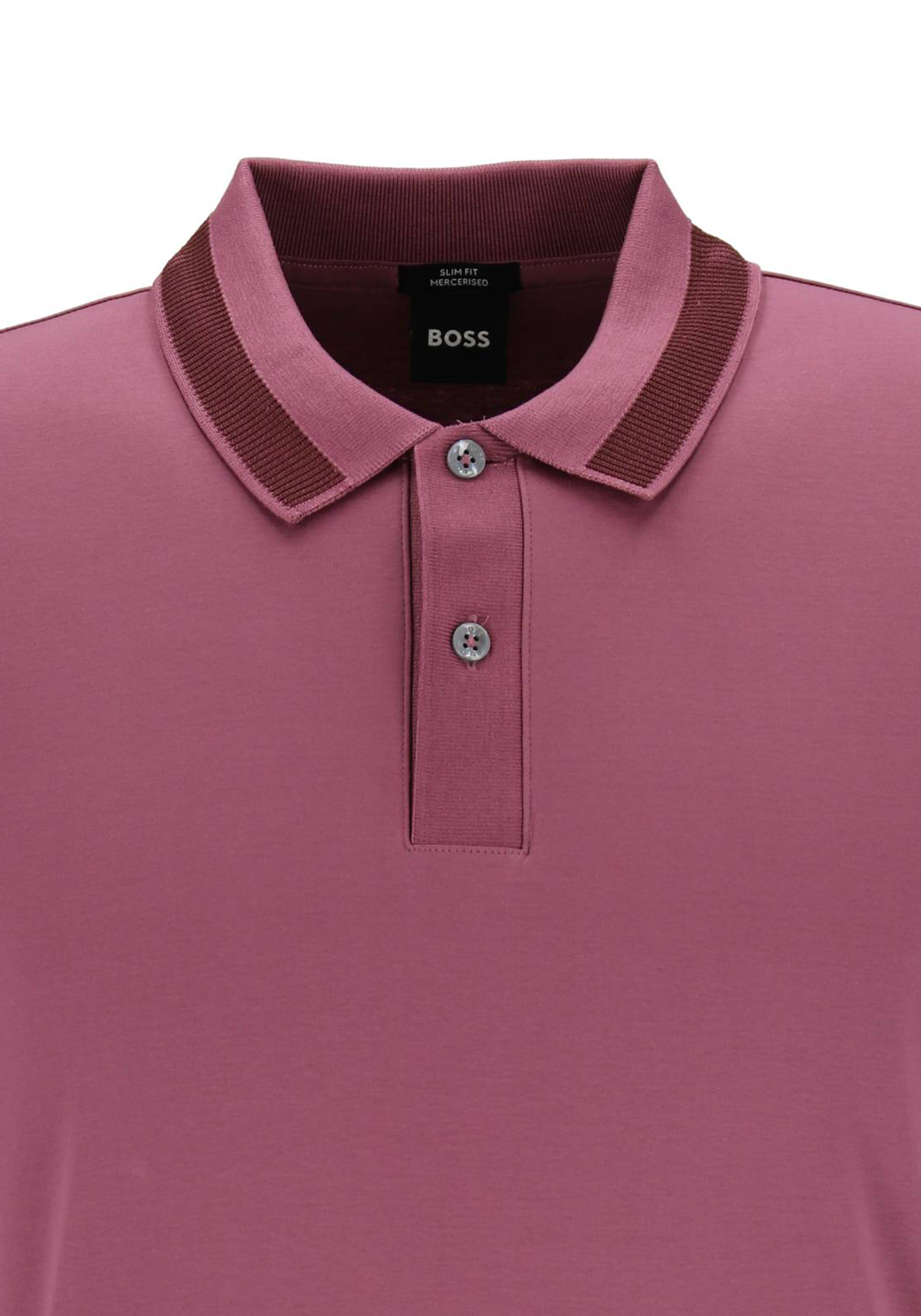 BOSS Phillipson slim fit heren polo, pique, paars