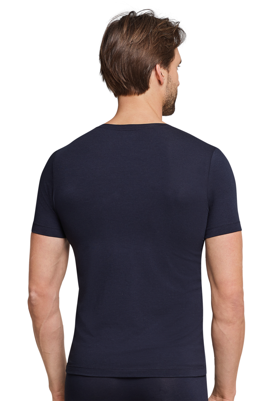 SCHIESSER Long Life Soft T-shirt (1-pack), heren shirt korte mouwen blauwzwart