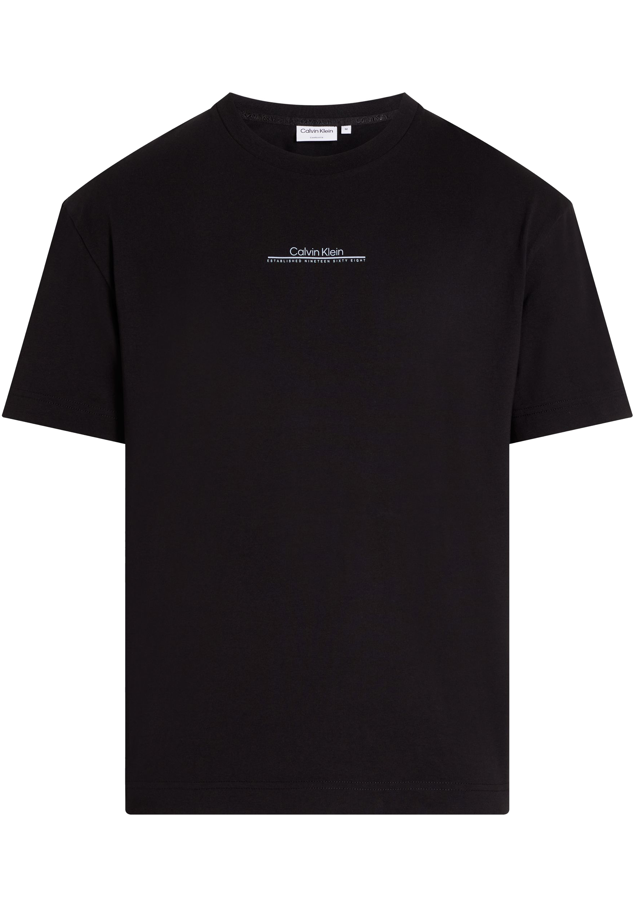 Calvin Klein Linear Back Graphic T-shirt, heren T-shirt korte mouw O-hals, zwart dessin